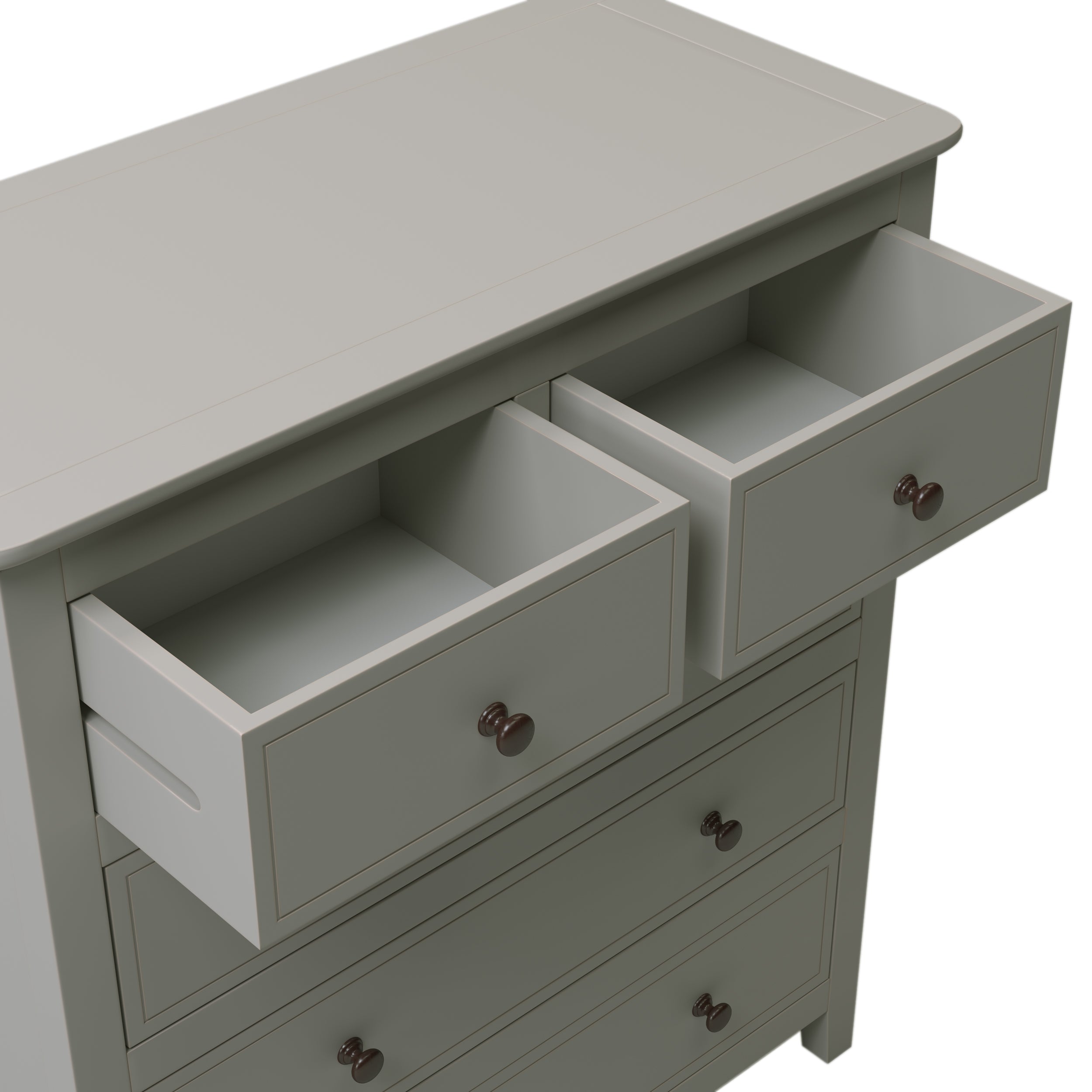 32.6"L 5-Drawer Solid Wood Chest