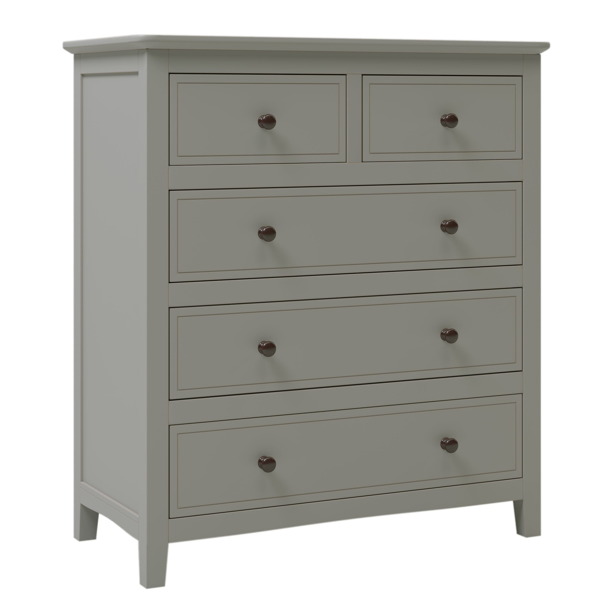 32.6"L 5-Drawer Solid Wood Chest