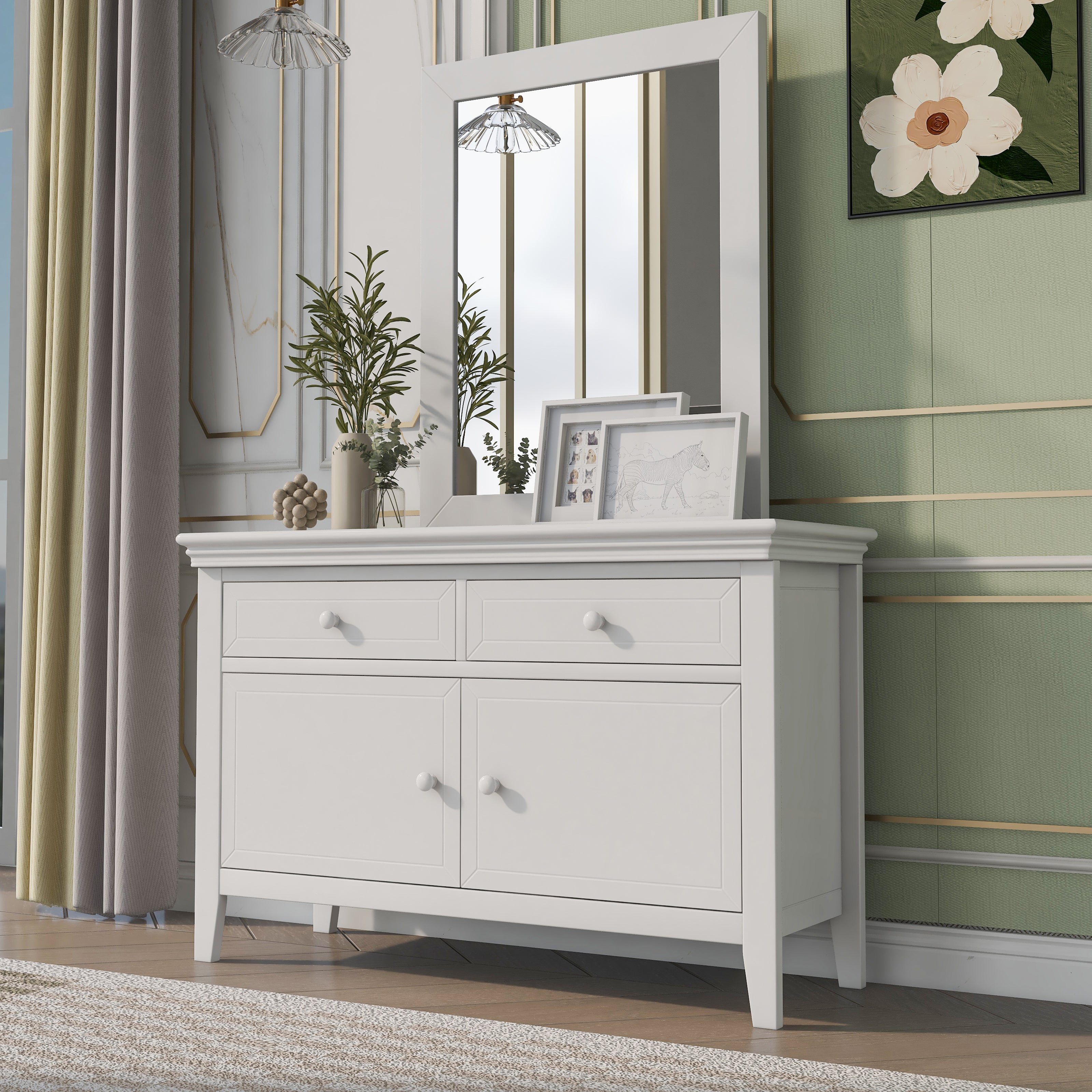 46" 2-Drawer Solid Wood with Ample Storage Space