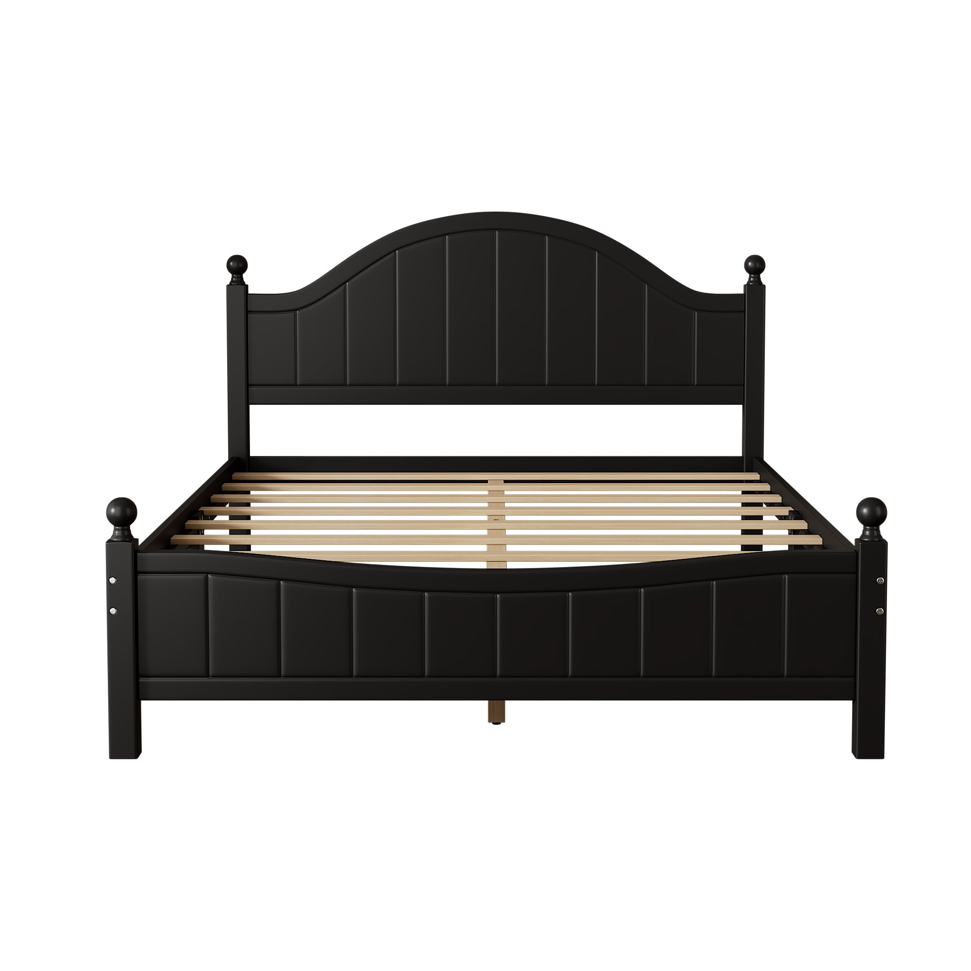 Traditional Concise Style Queen Wood Platform Bed