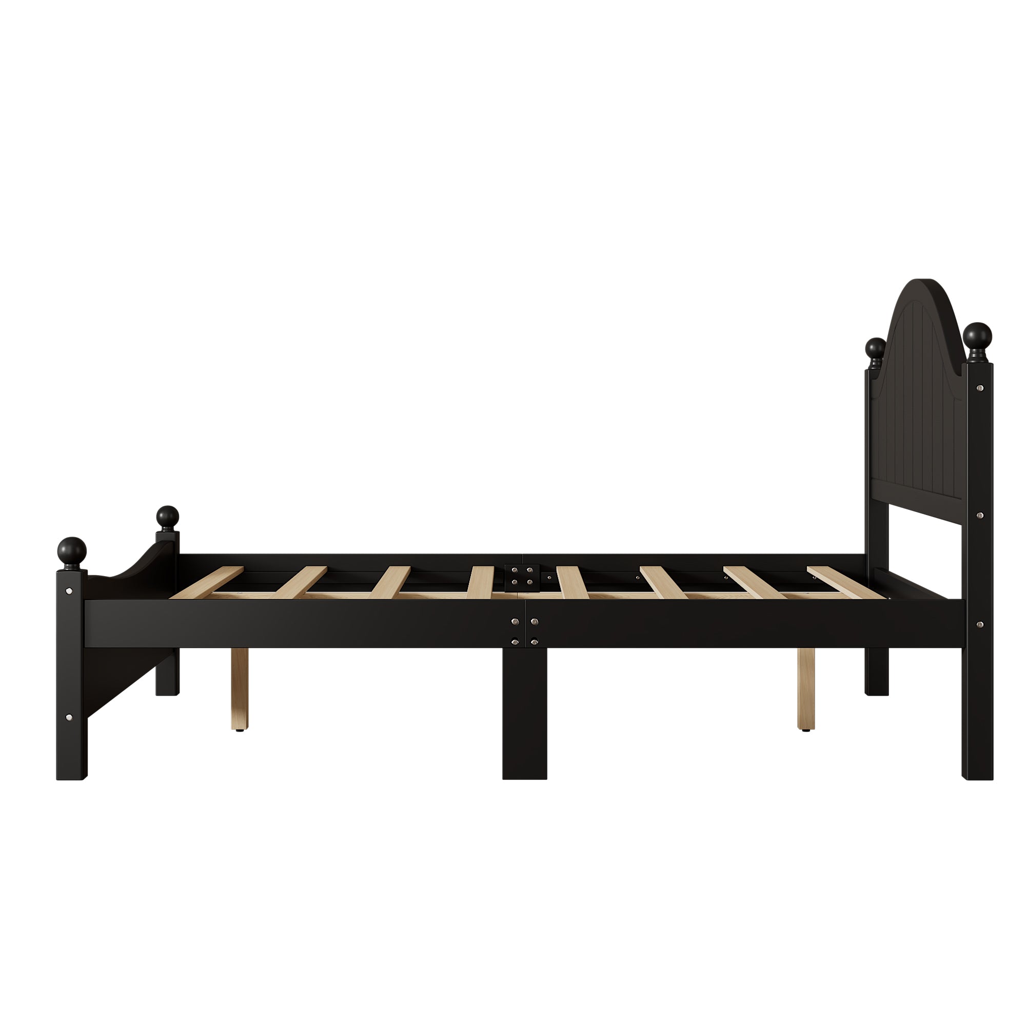 Traditional Concise Style Queen Wood Platform Bed