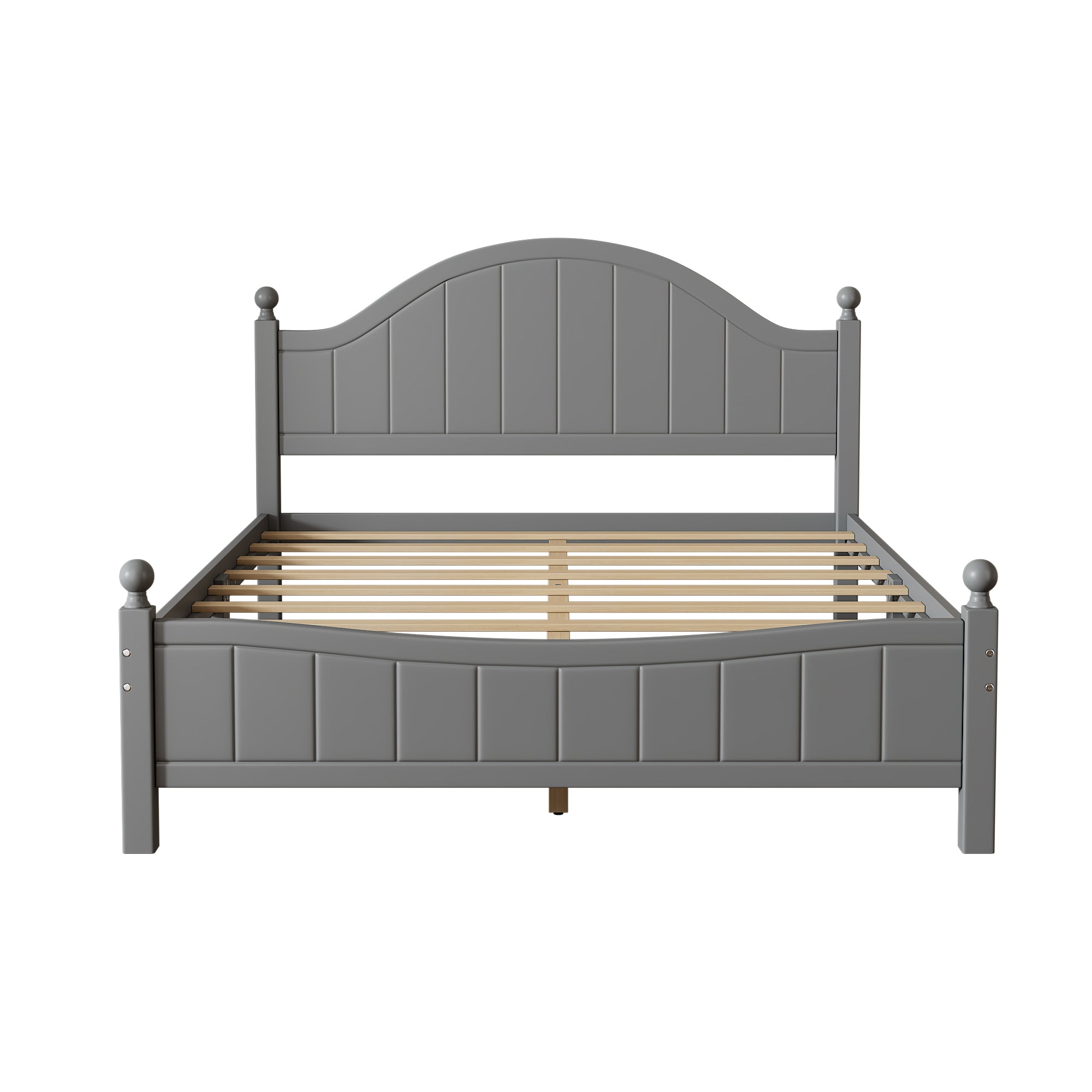 Traditional Concise Style Queen Wood Platform Bed