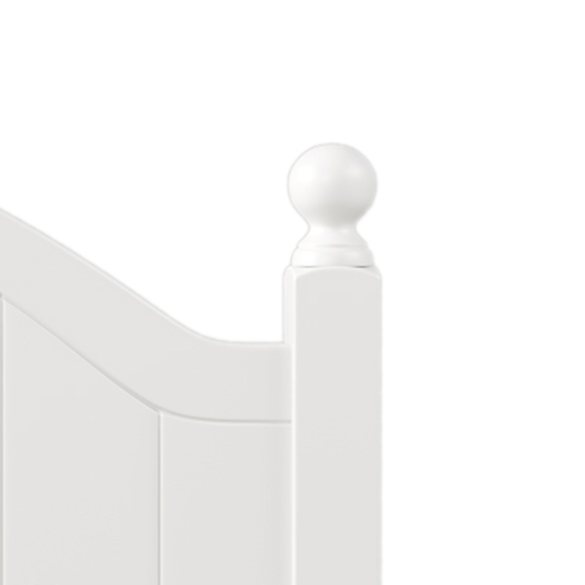 Traditional Concise Style Queen Wood Platform Bed in White