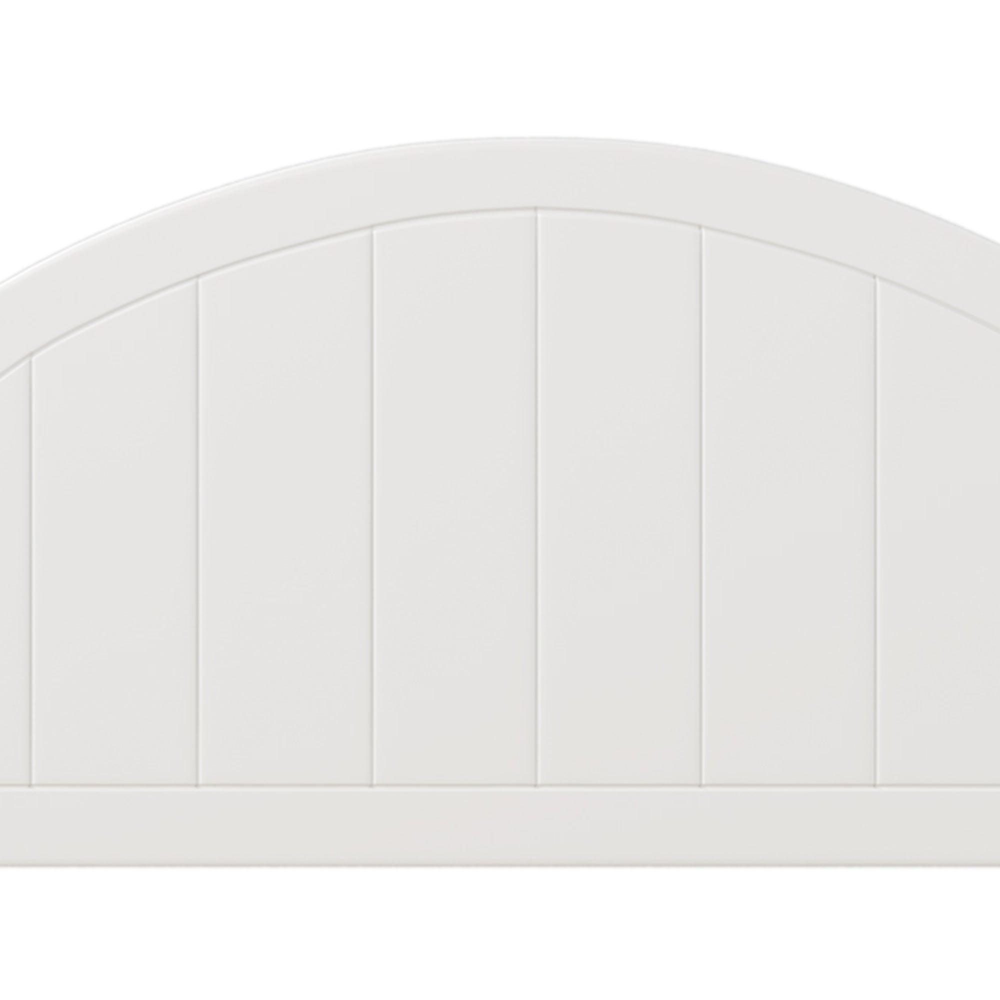 Traditional Concise Style Queen Wood Platform Bed in White