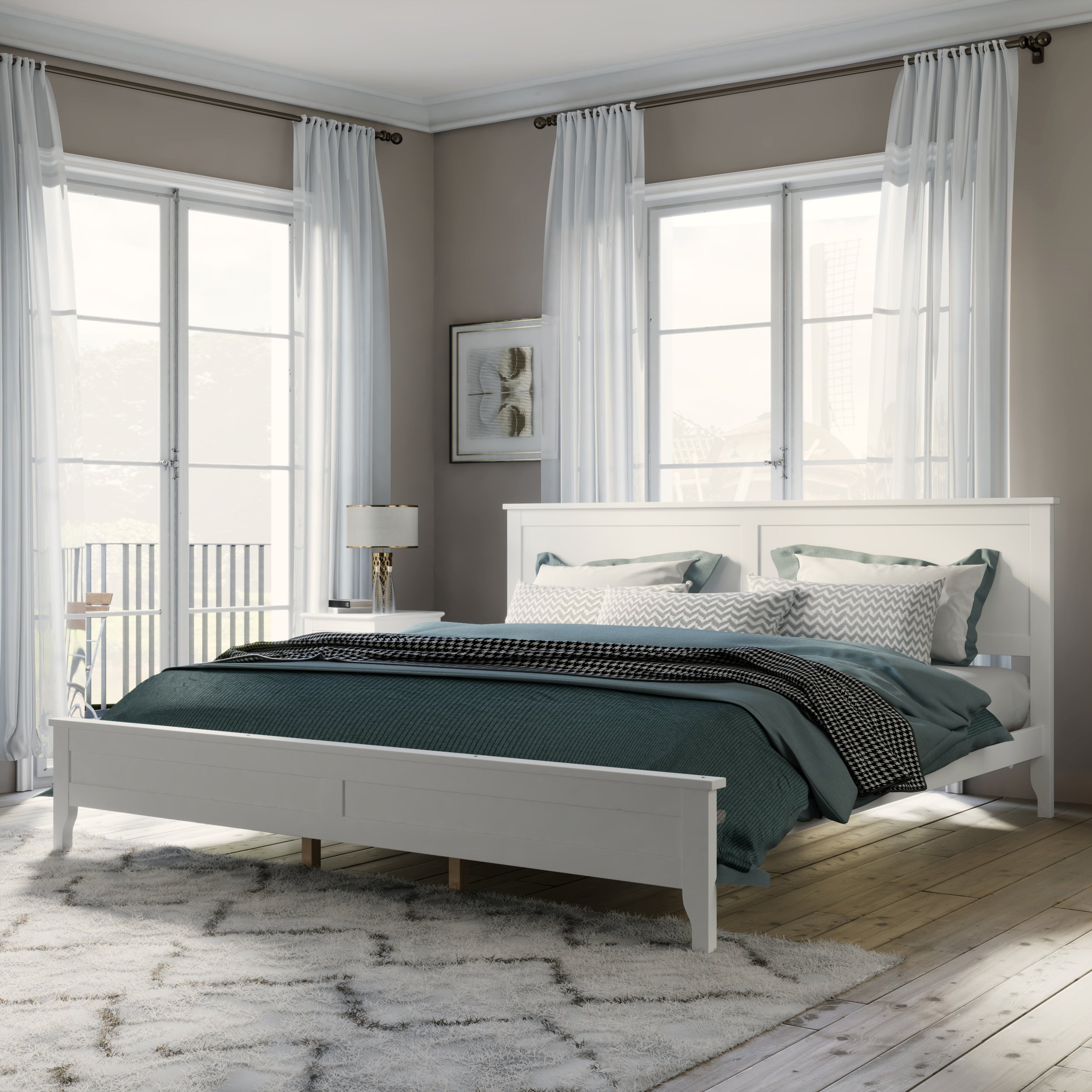 Queen/King/Twin Solid Wood Platform Bed