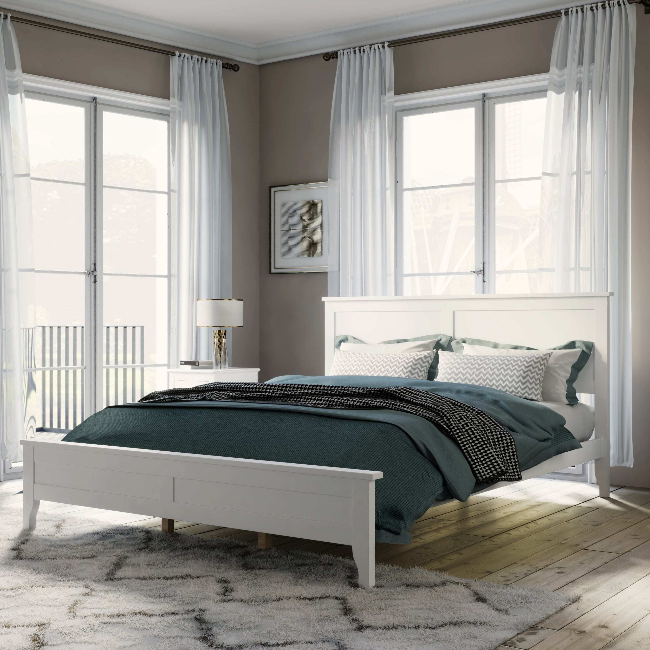 Queen/King/Twin Solid Wood Platform Bed