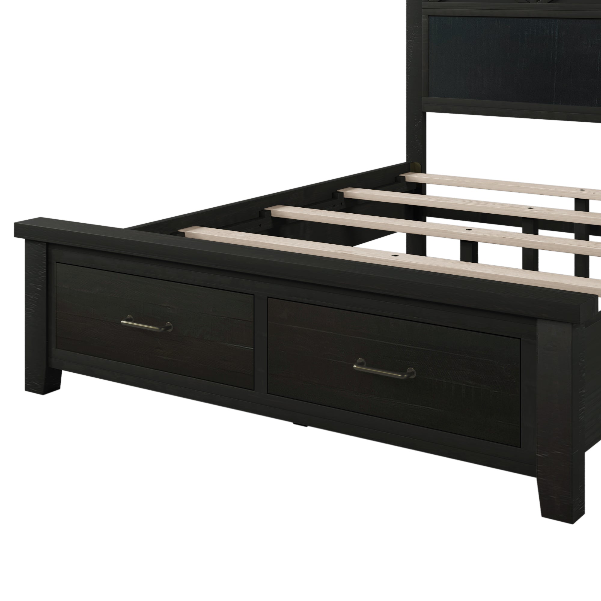 Queen Storage Panel Bed with Two Drawers