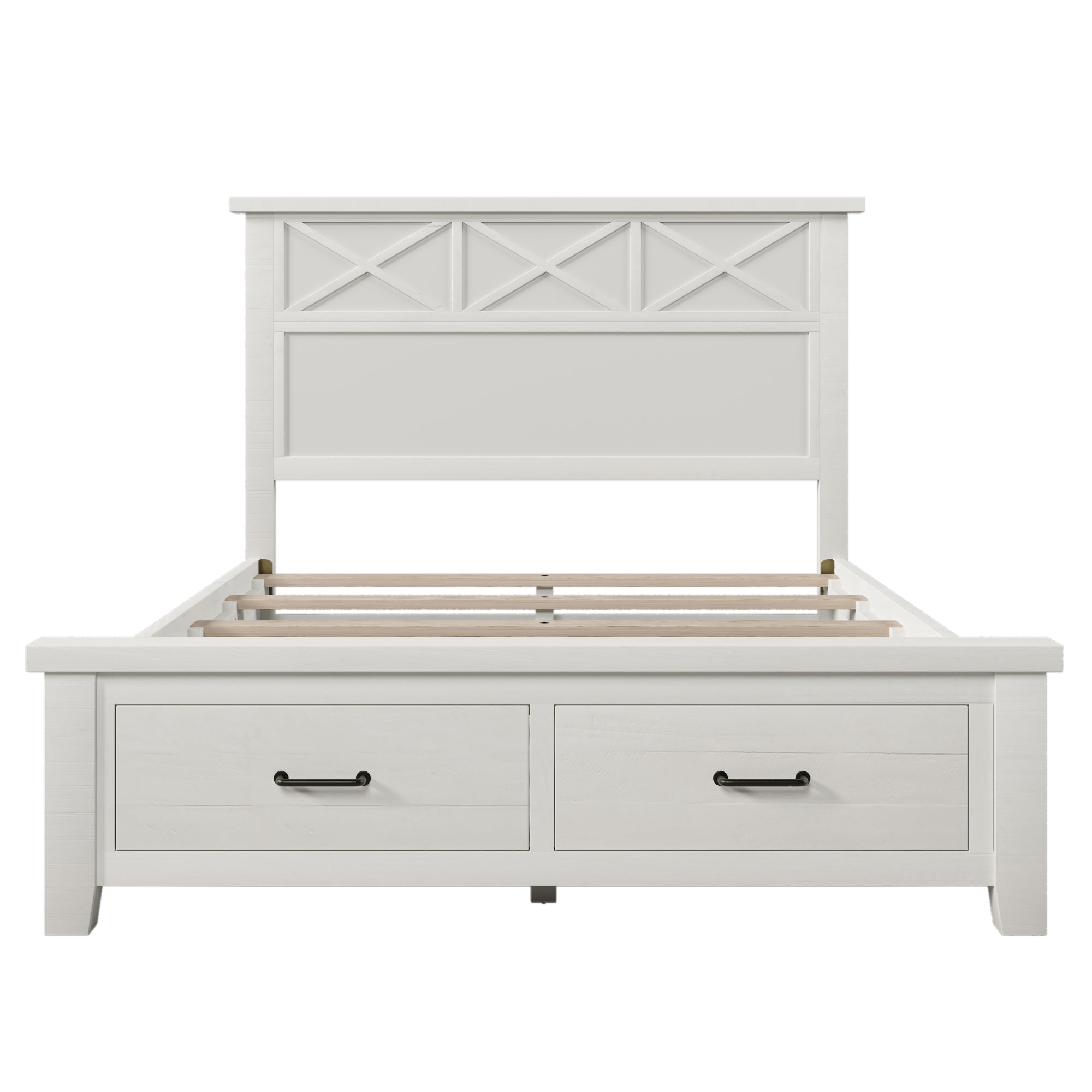 Queen Storage Panel Bed with Two Drawers