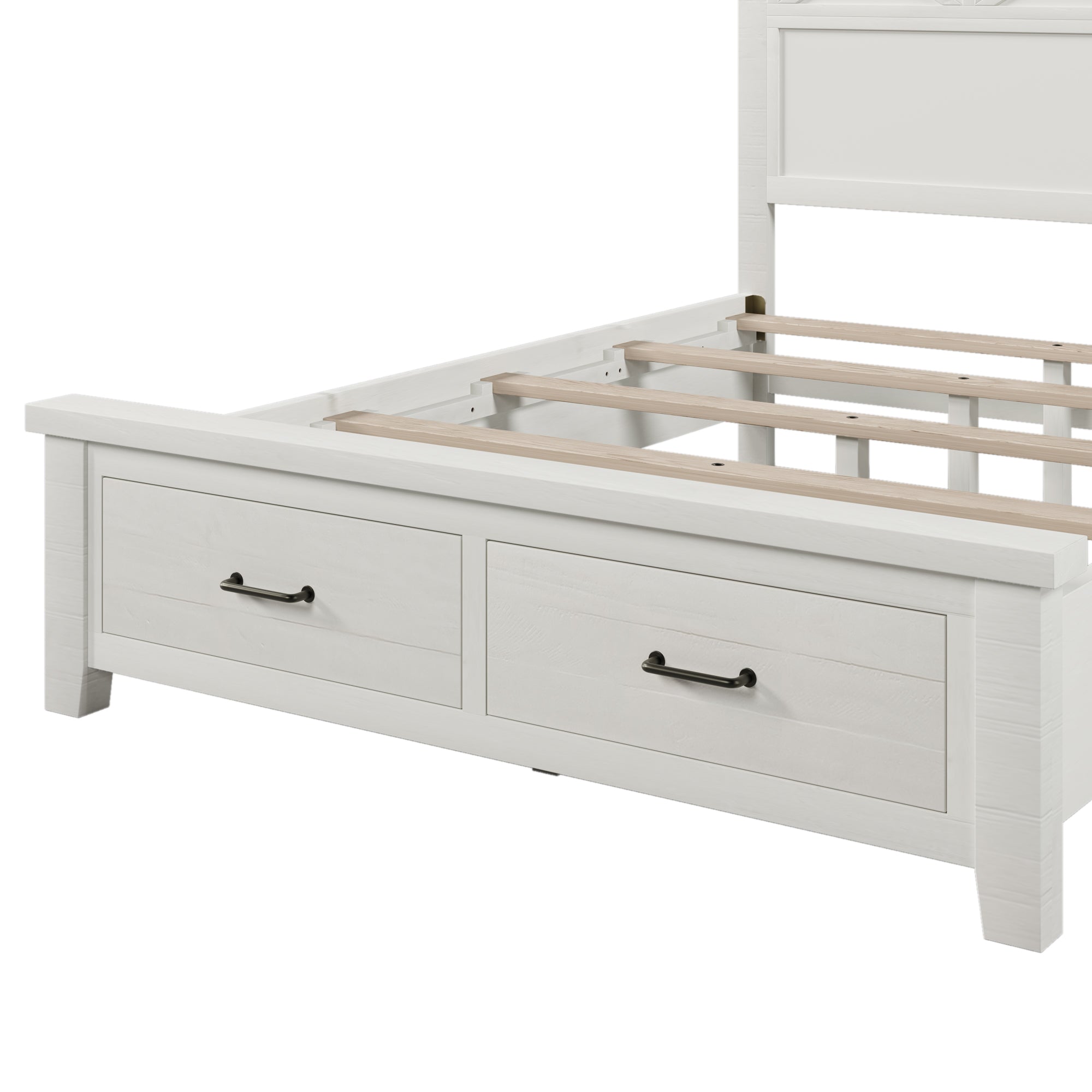 Queen Storage Panel Bed with Two Drawers
