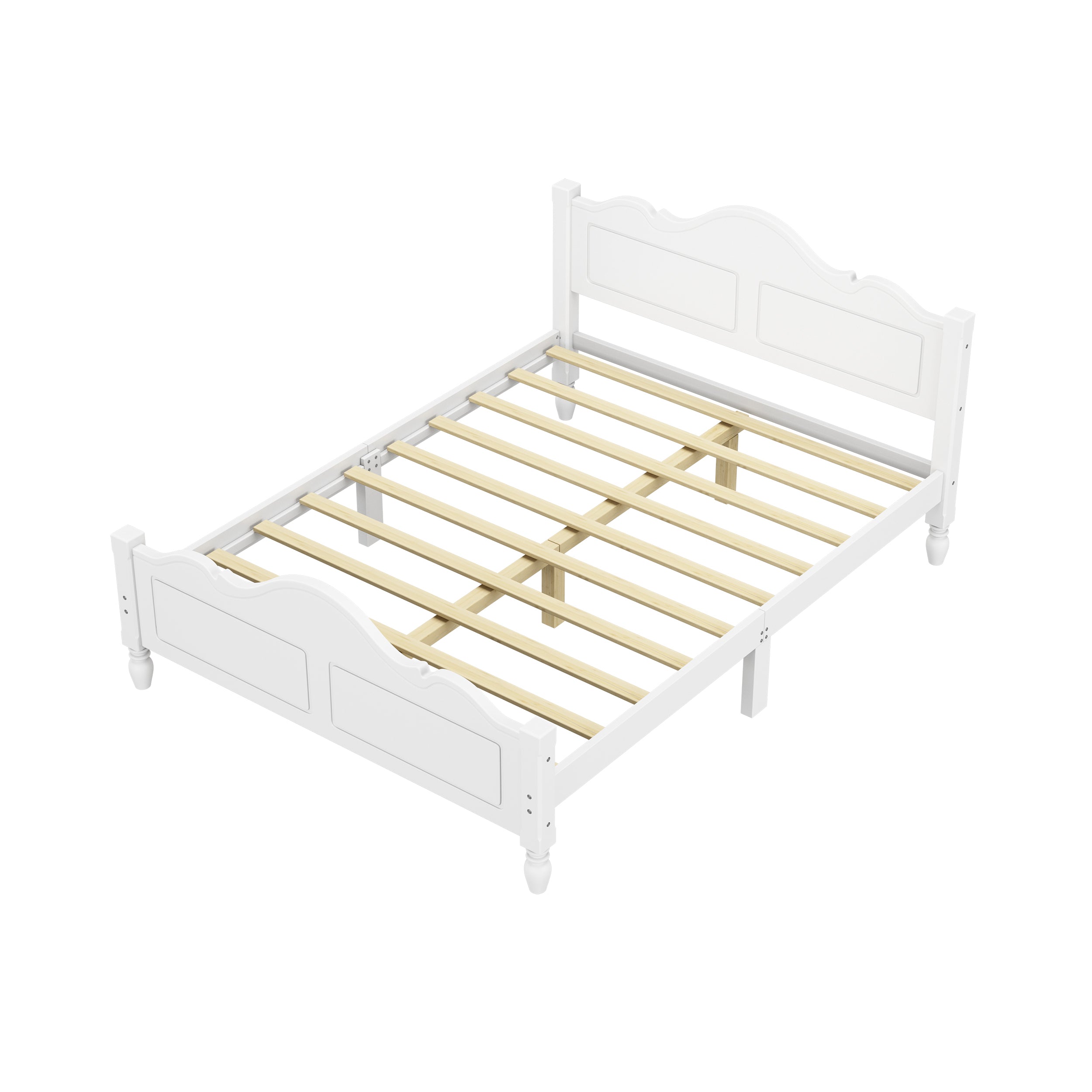 Queen Size Modern Wooden Platform Bed with Headboard