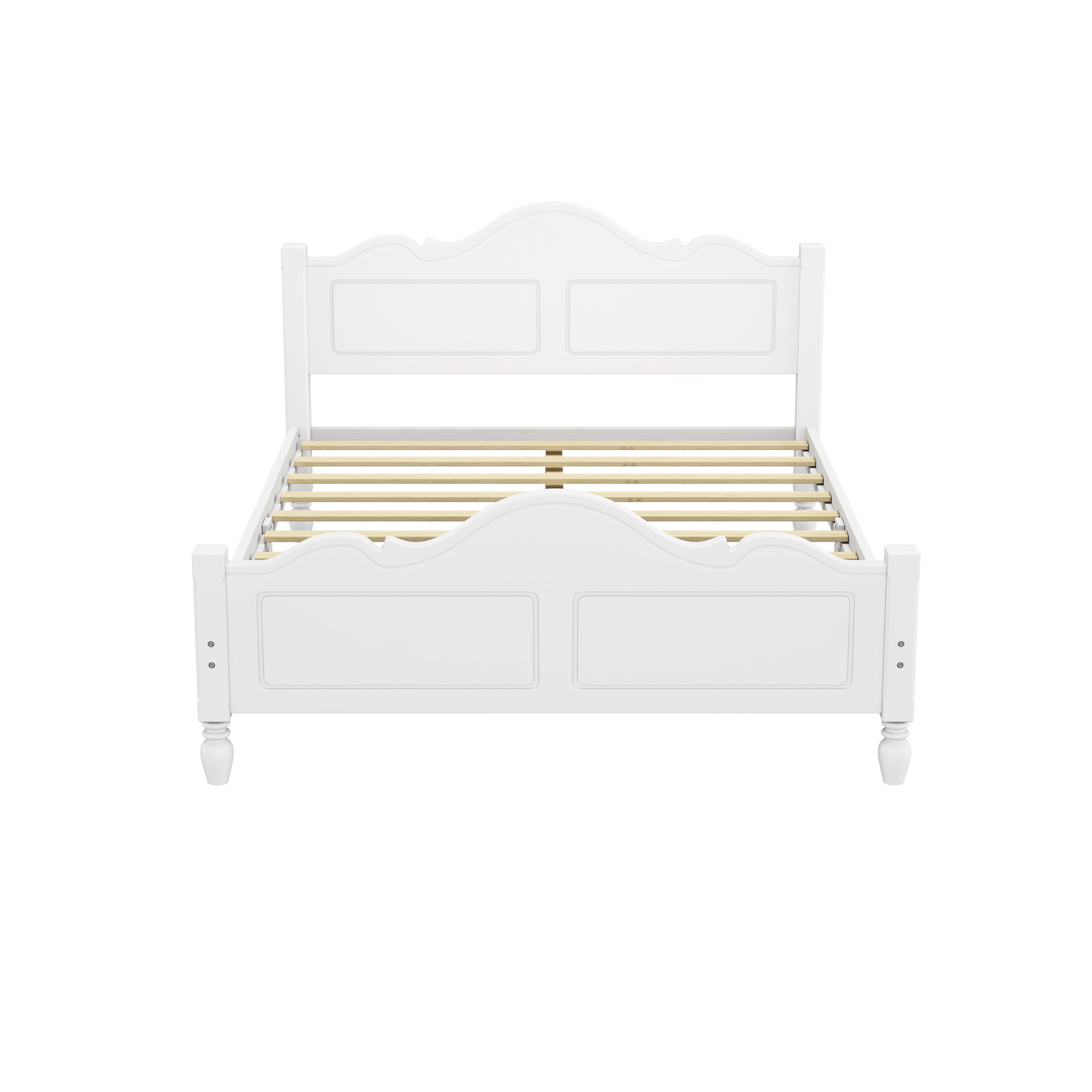 Queen Size Modern Wooden Platform Bed with Headboard