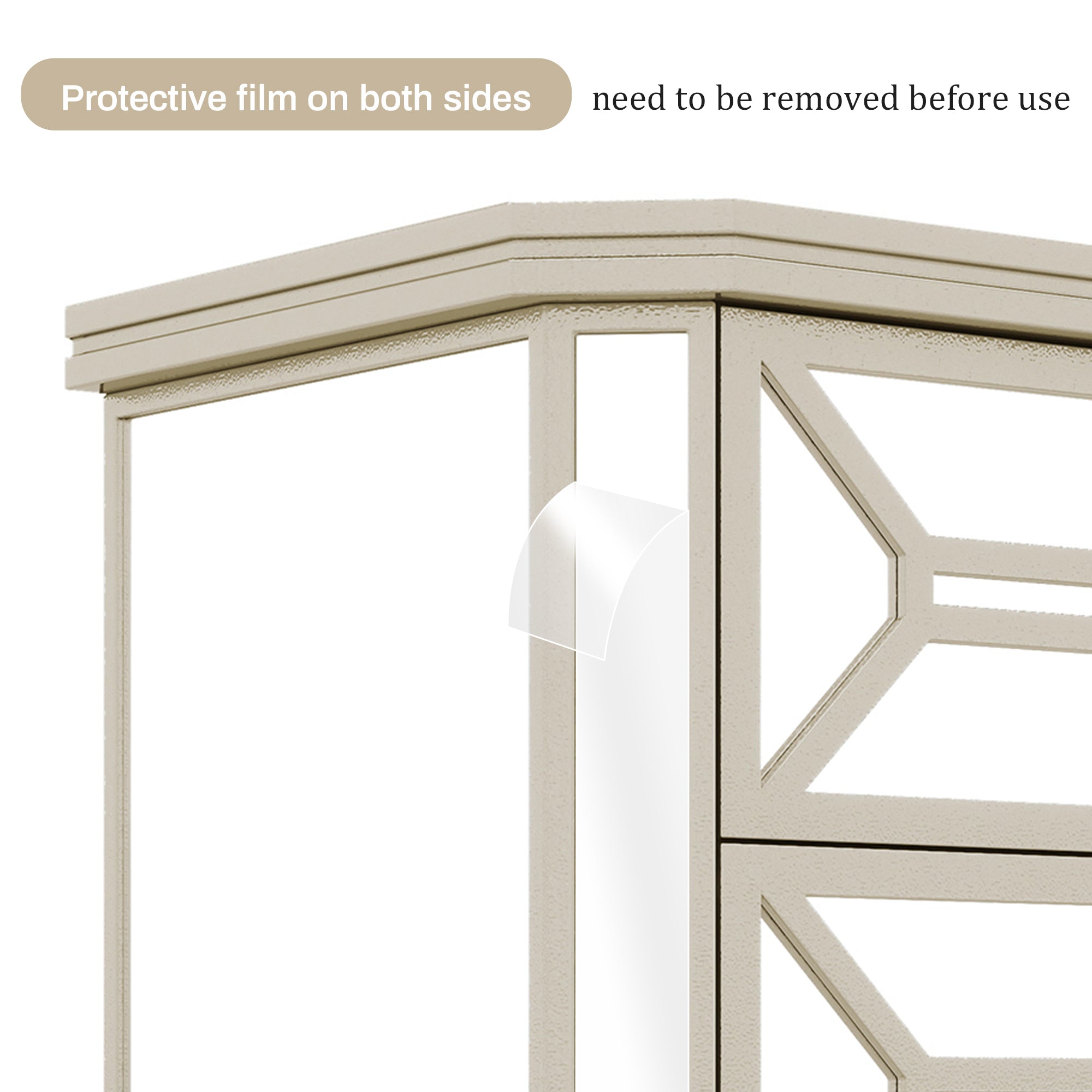 2-Drawer Glass Nightstand in Silver with Golden Lines