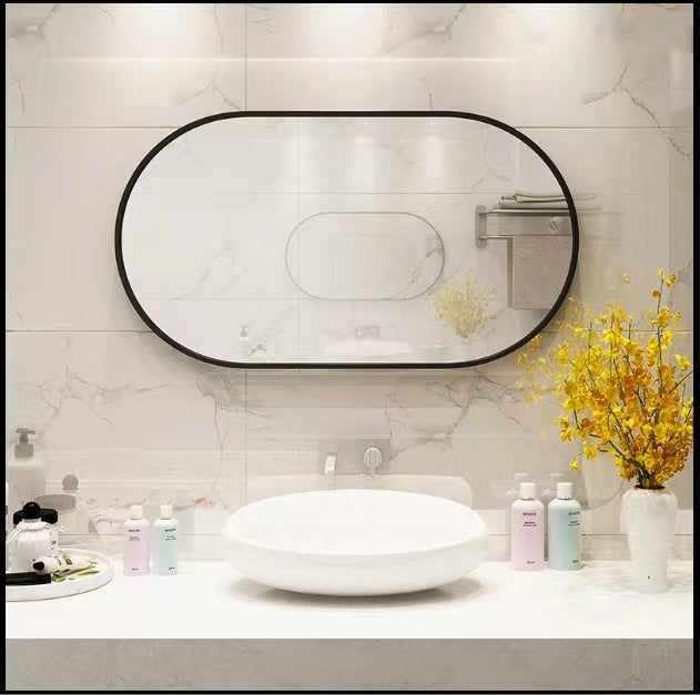 36 in. W x 18 in. H Metal Frame Wall Mounted Bathroom Vanity Mirror