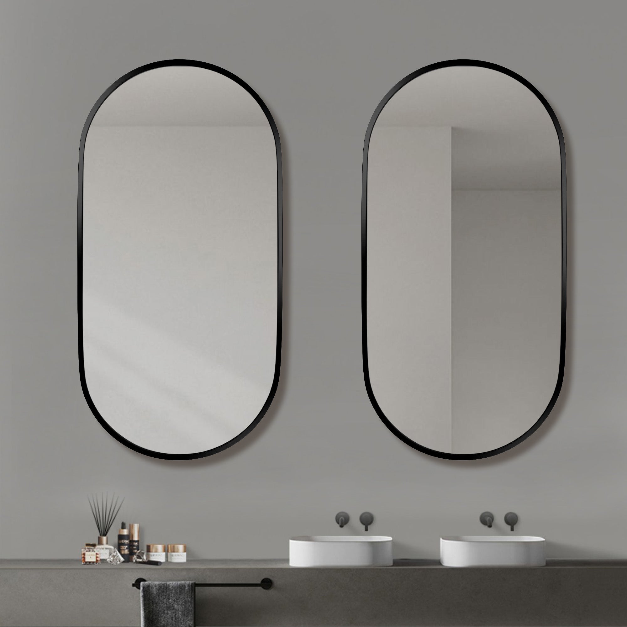 36 in. W x 18 in. H Metal Frame Wall Mounted Bathroom Vanity Mirror