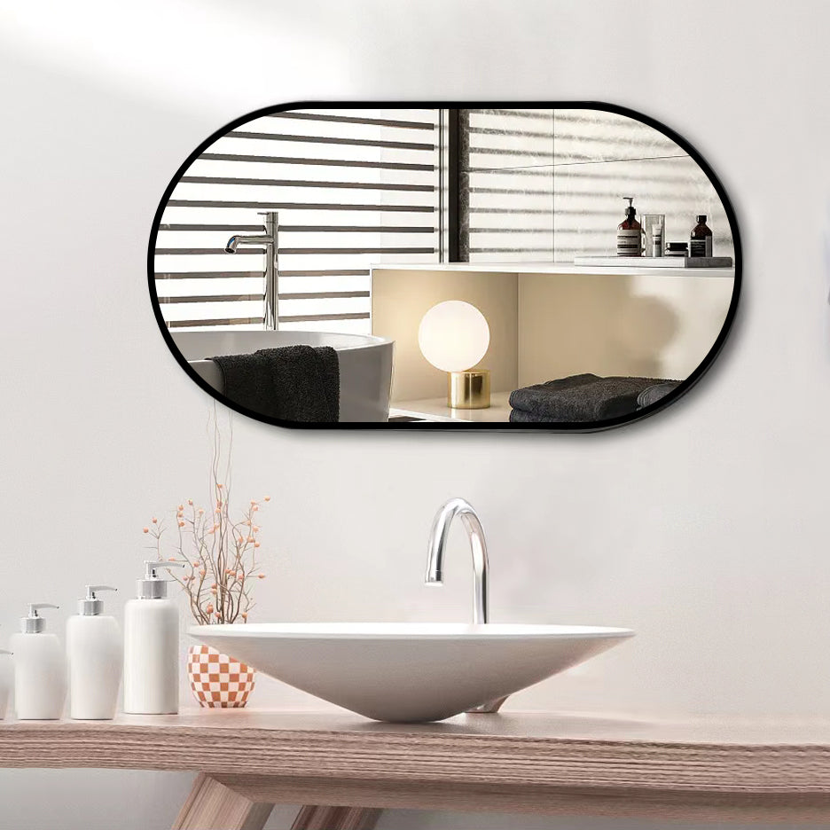 36 in. W x 18 in. H Metal Frame Wall Mounted Bathroom Vanity Mirror