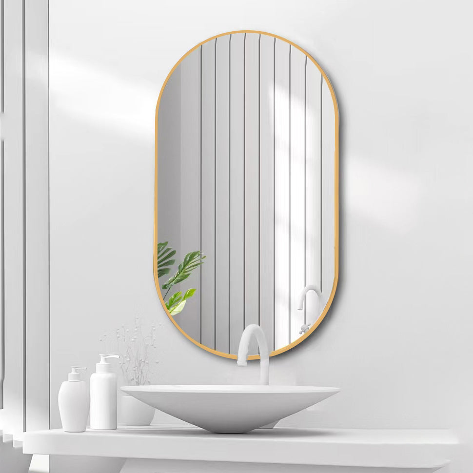 36 in. W x 18 in. H Metal Frame Wall Mounted Bathroom Vanity Mirror