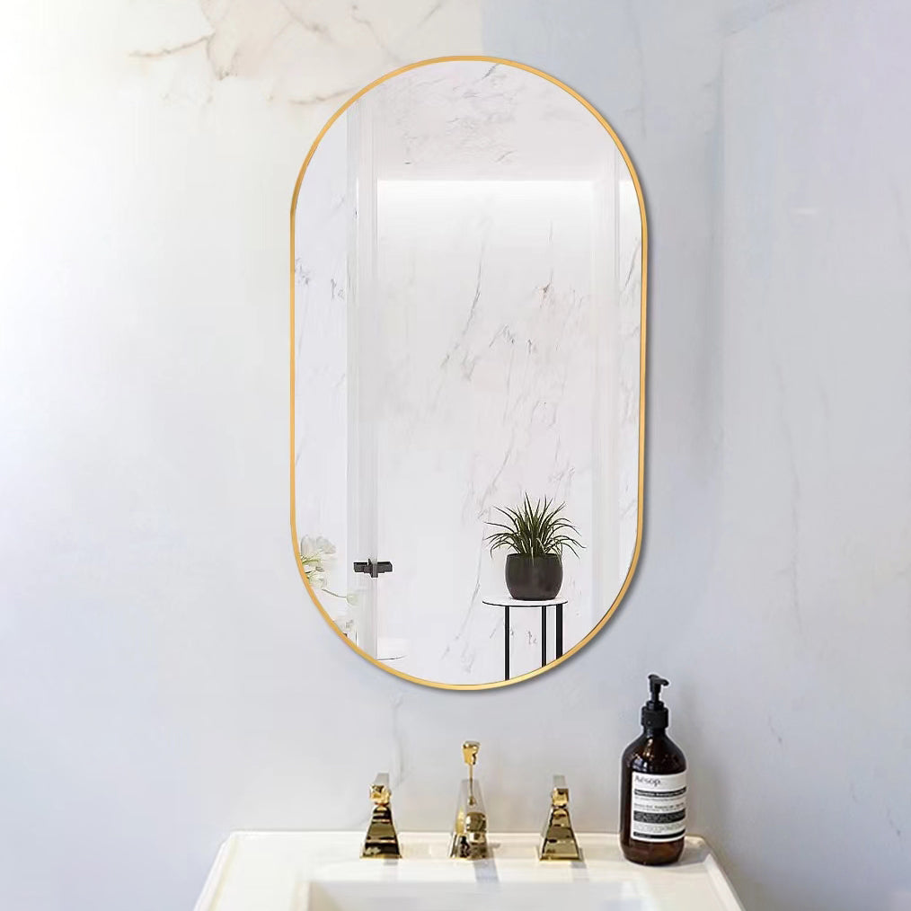 36 in. W x 18 in. H Metal Frame Wall Mounted Bathroom Vanity Mirror