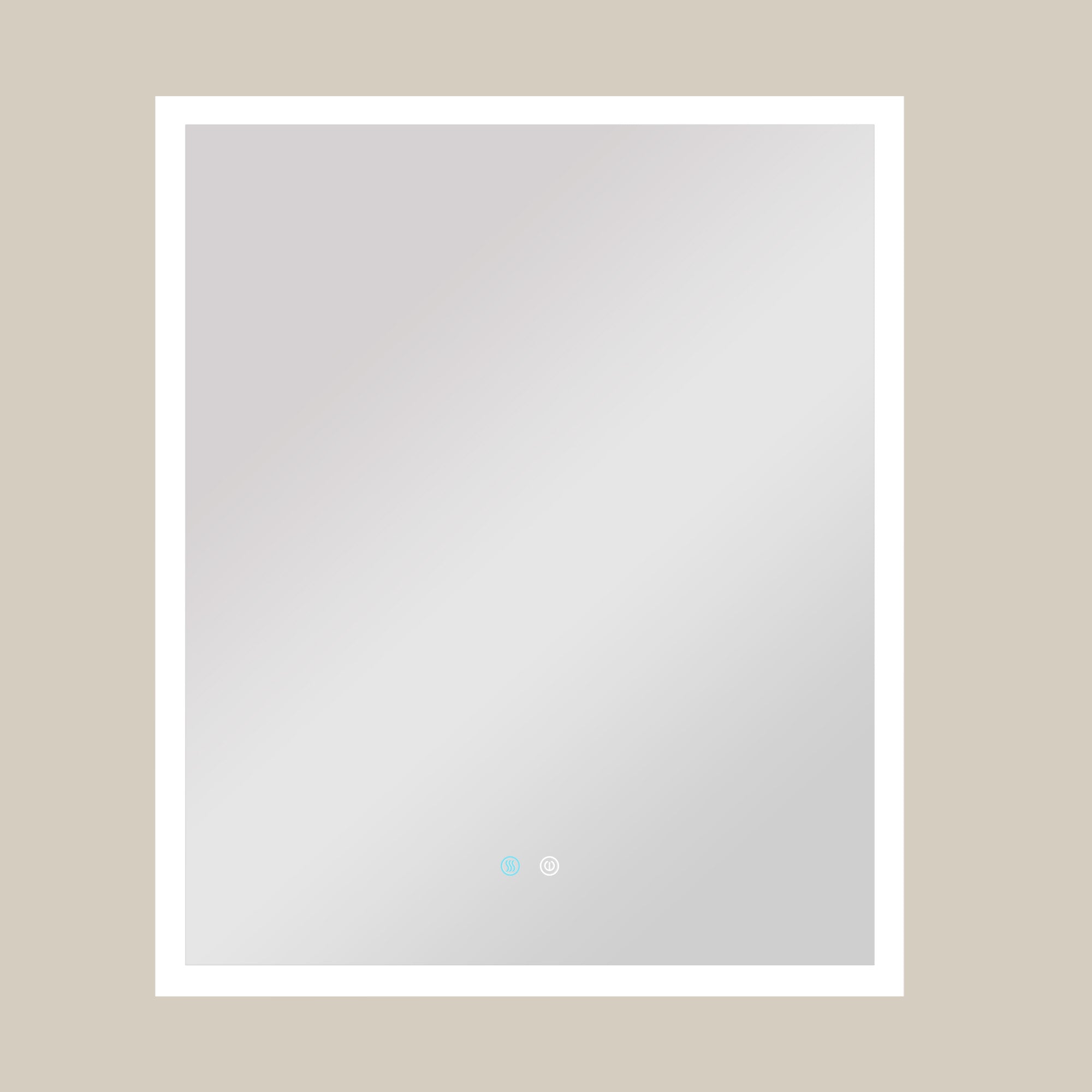 30 in. W x 36 in. H Rectangular Framless LED Wall Bathroom Vanity Mirror in Natural