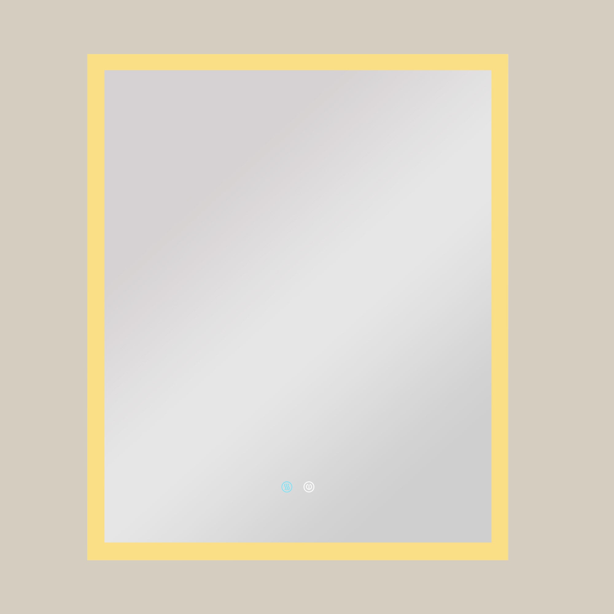 30 in. W x 36 in. H Rectangular Framless LED Wall Bathroom Vanity Mirror in Natural