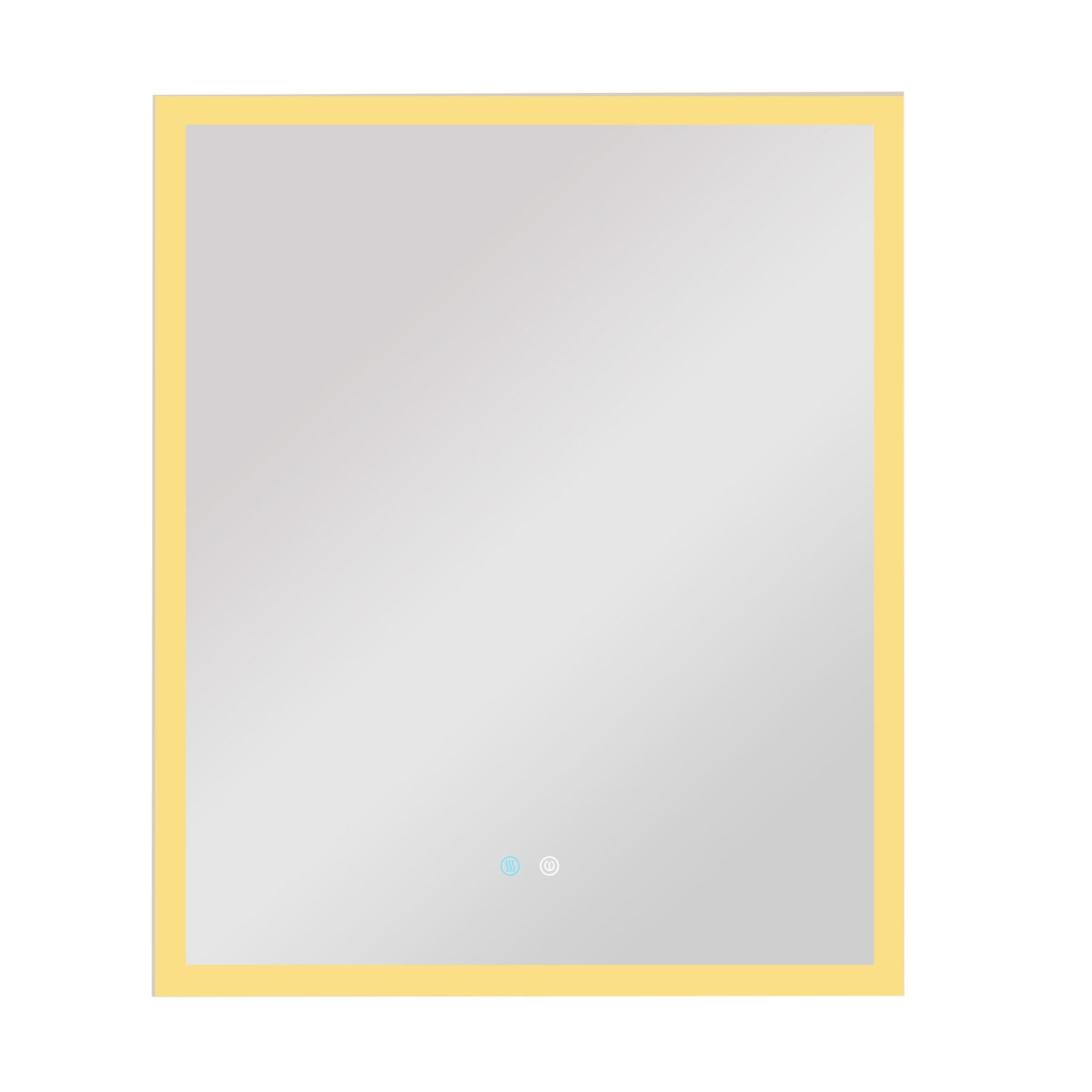 30 in. W x 36 in. H Rectangular Framless LED Wall Bathroom Vanity Mirror in Natural