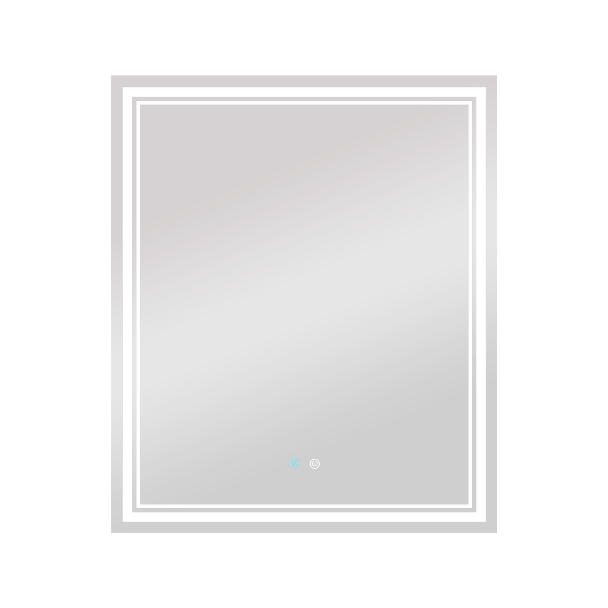 30/36/60 in.  Rectangular Frameless LED Anti-Fog Wall Bathroom Vanity Mirror in Natural