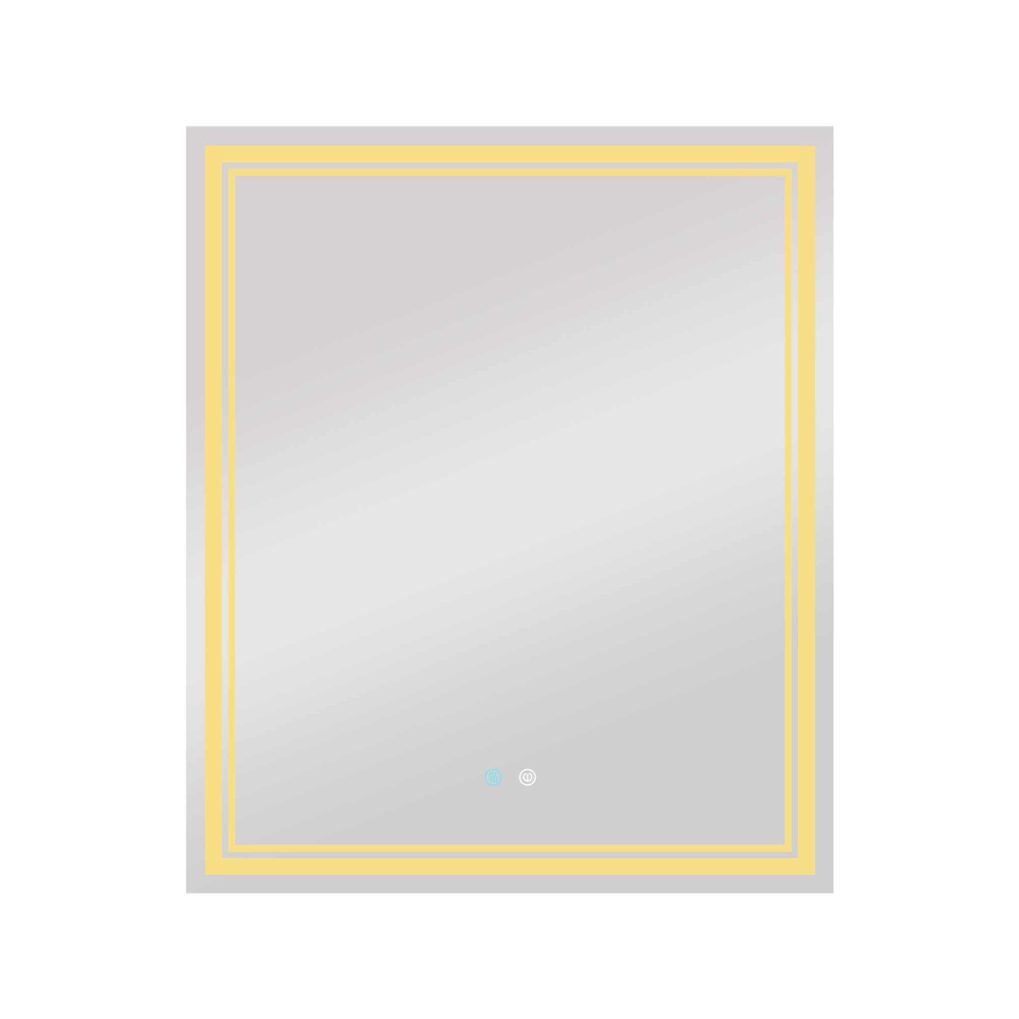 30/36/60 in.  Rectangular Frameless LED Anti-Fog Wall Bathroom Vanity Mirror in Natural