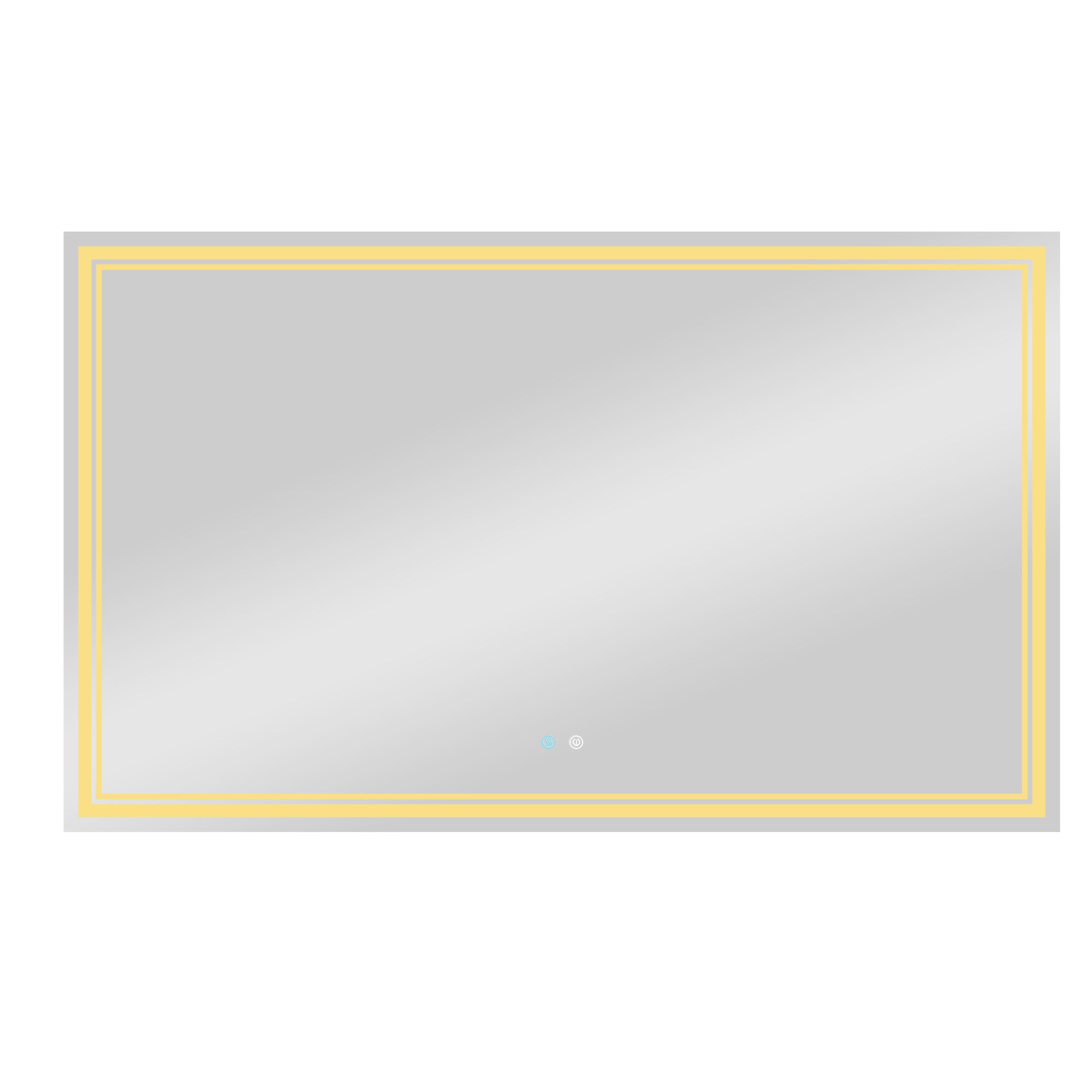 30/36/60 in. Rectangular Frameless LED Anti-Fog Wall Bathroom Vanity Mirror in Natural