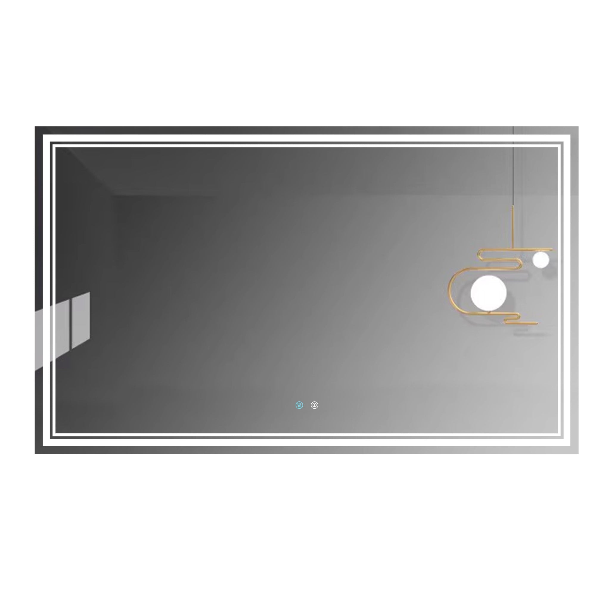 30/36/60 in. Rectangular Frameless LED Anti-Fog Wall Bathroom Vanity Mirror in Natural