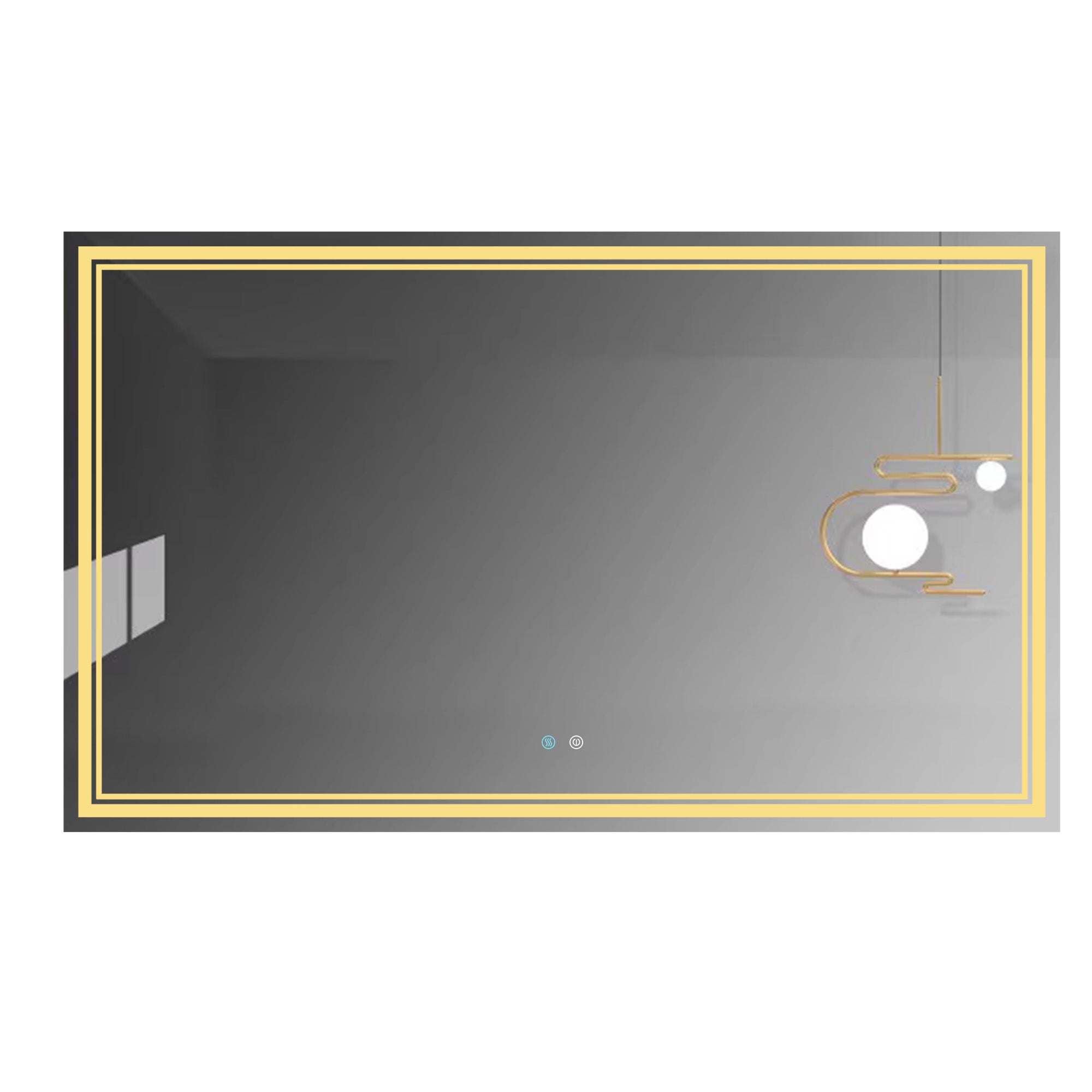 30/36/60 in. Rectangular Frameless LED Anti-Fog Wall Bathroom Vanity Mirror in Natural