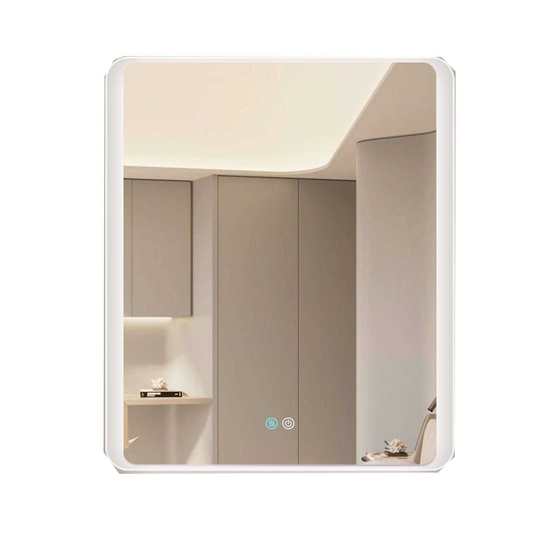 30/60 in. Rectangular Frameless LED Anti-Fog Wall Bathroom Vanity Mirror in Natural