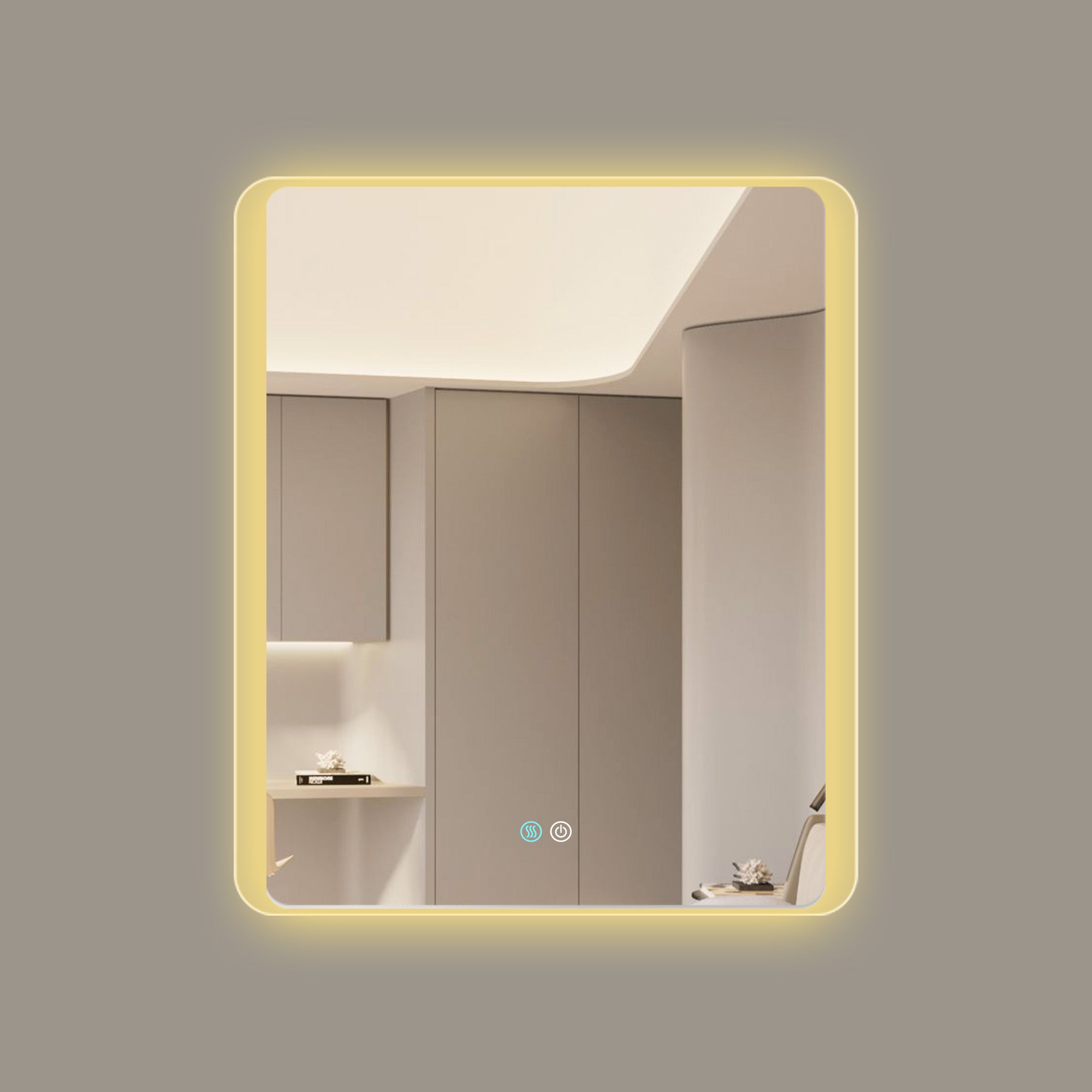 30/60 in. Rectangular Frameless LED Anti-Fog Wall Bathroom Vanity Mirror in Natural