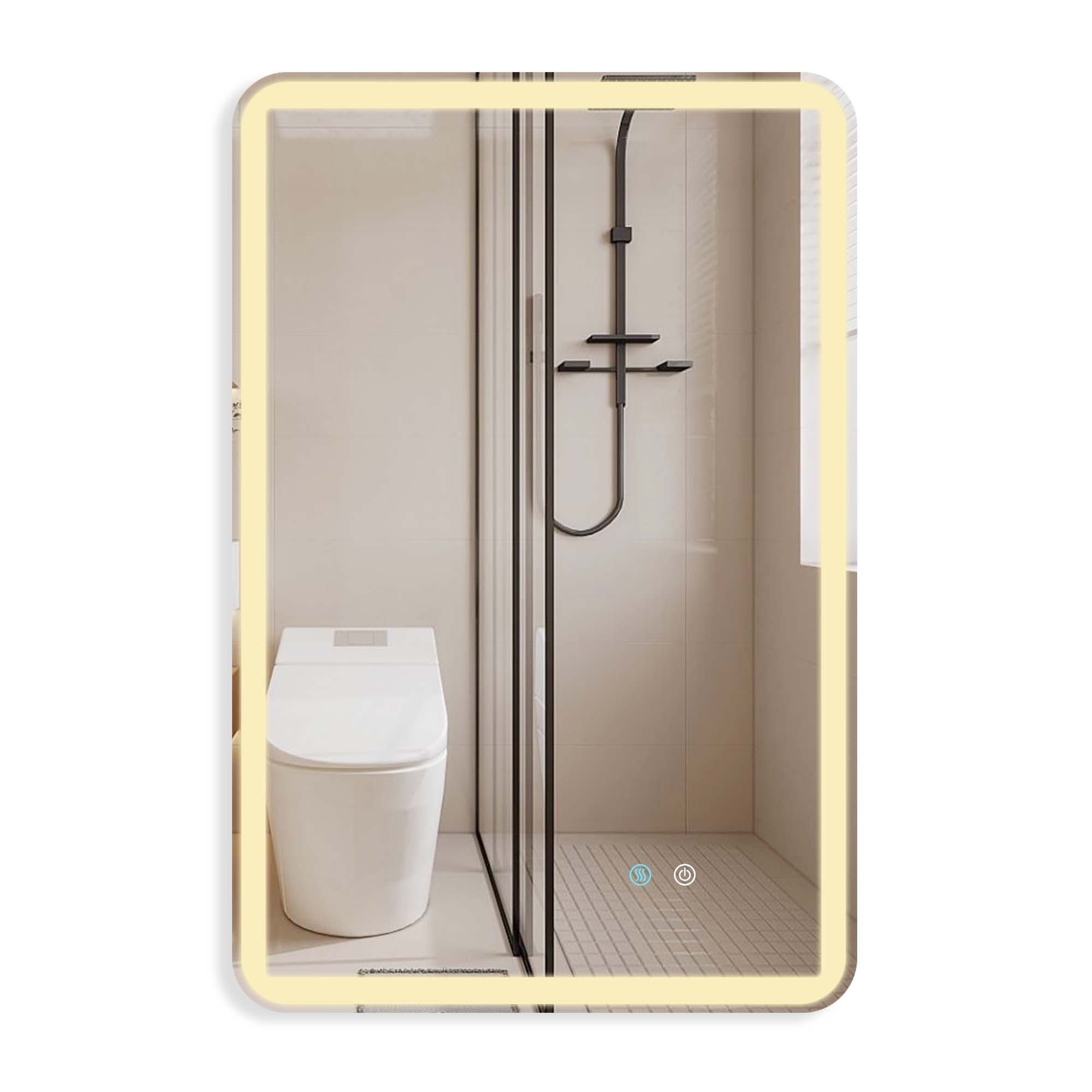 24/42/60 in. Rectangular Frameless LED Anti-Fog Wall Bathroom Vanity Mirror in Natural