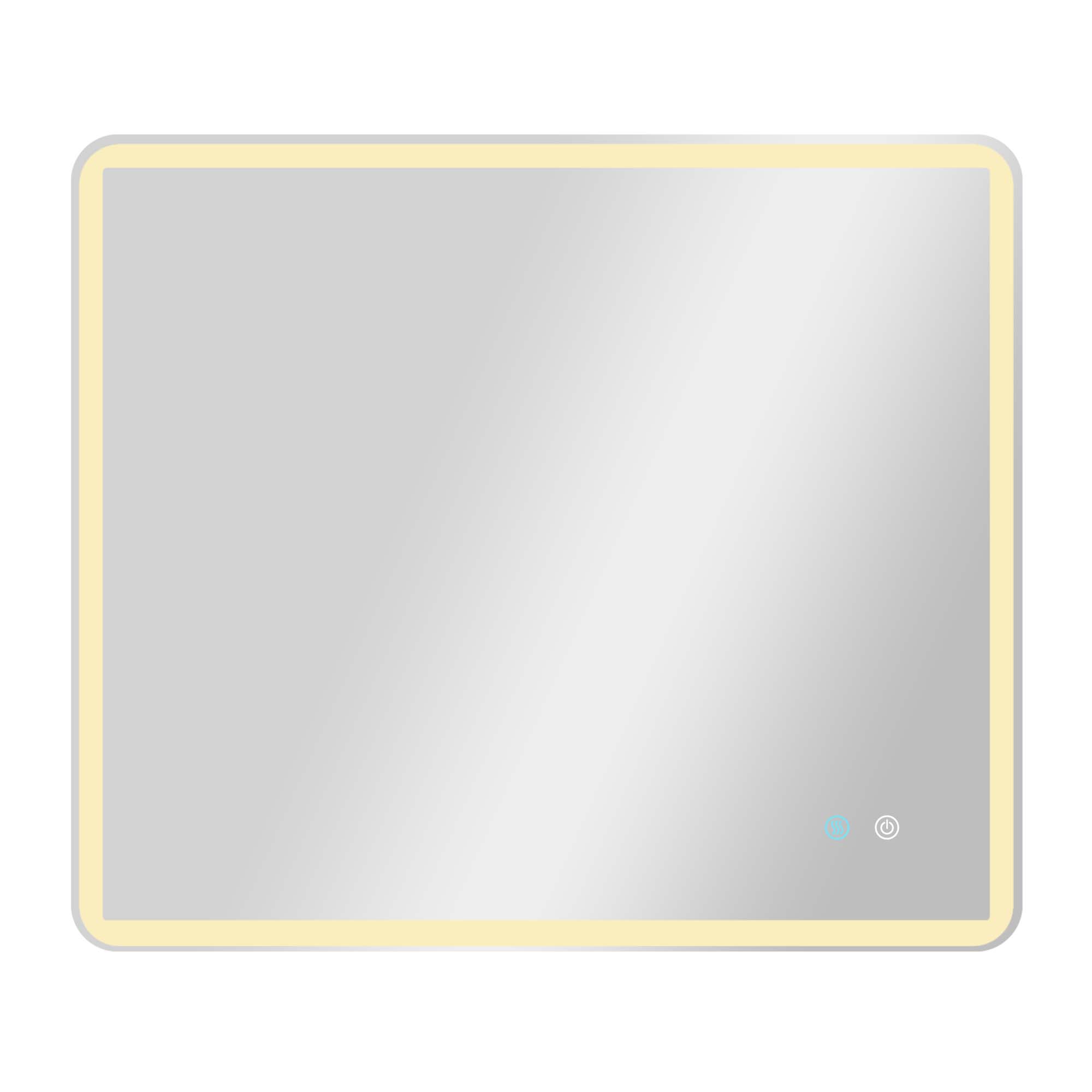 24/42/60 in. Rectangular Frameless LED Anti-Fog Wall Bathroom Vanity Mirror in Natural