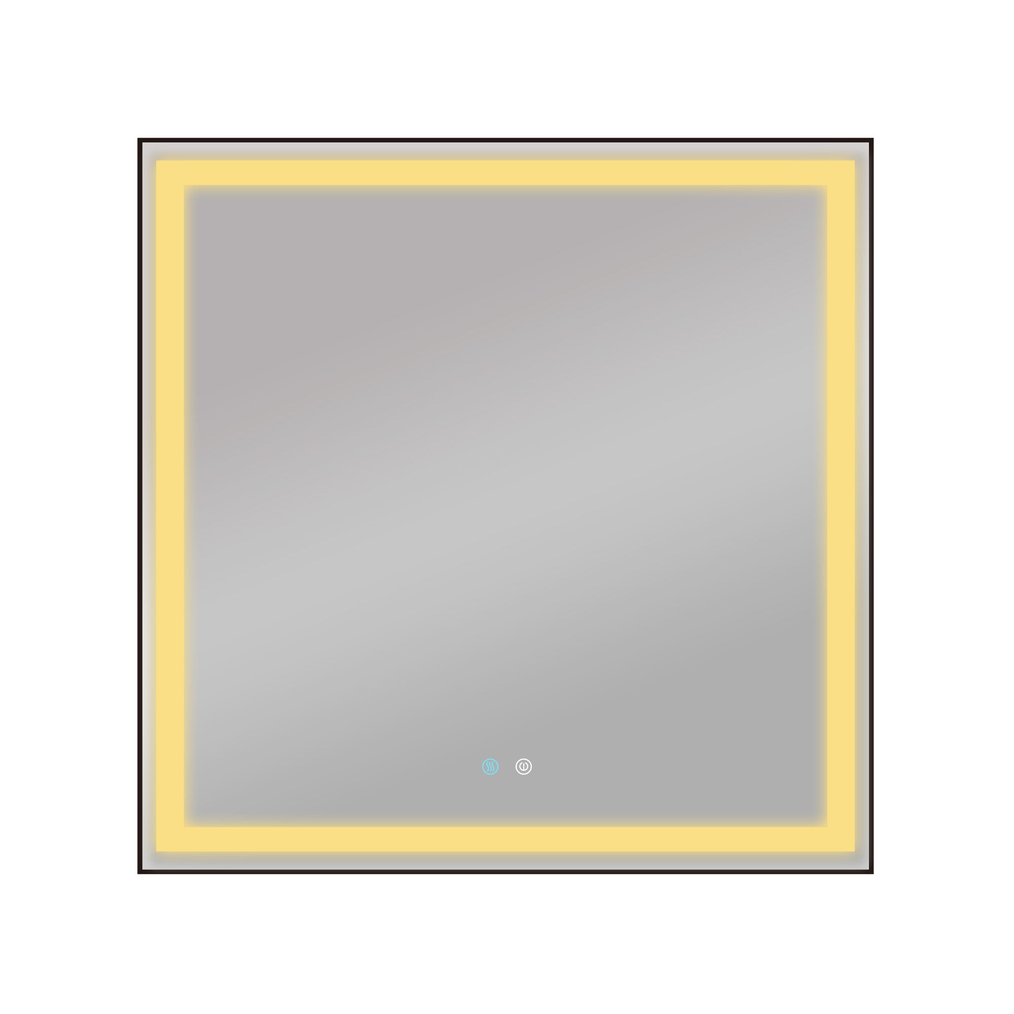 36/48/72 in. Rectangular Metal Framed LED Anti-Fog Wall Bathroom Vanity Mirror in Natural