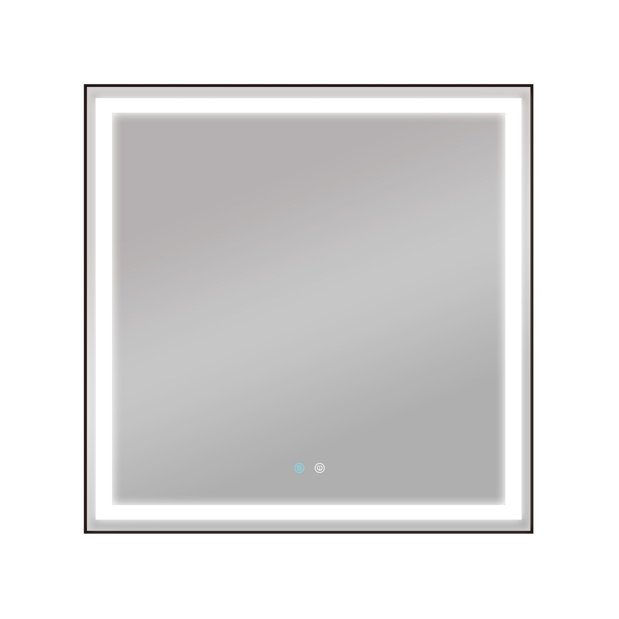36/48/72 in. Rectangular Metal Framed LED Anti-Fog Wall Bathroom Vanity Mirror in Natural