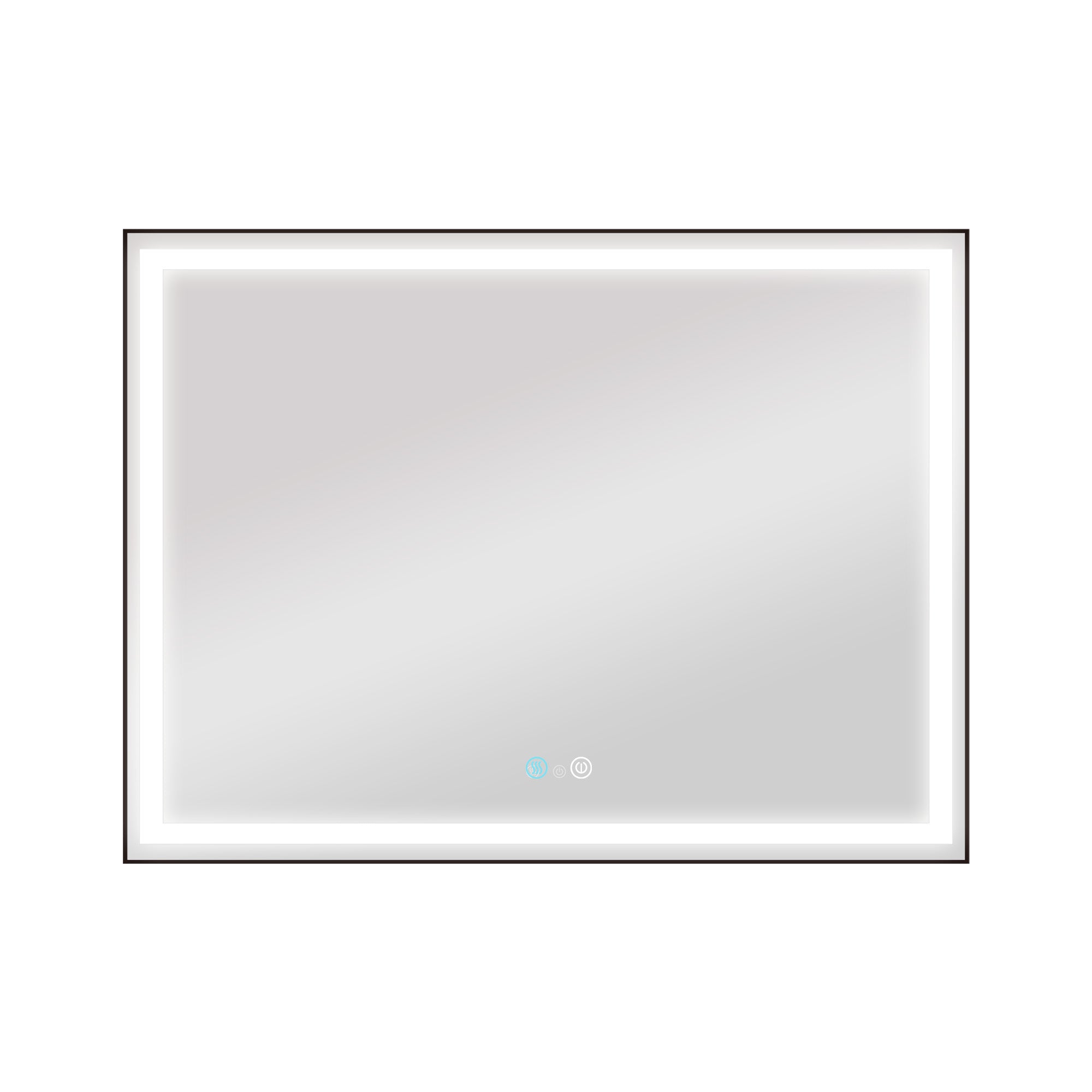 36/48/72 in. Rectangular Metal Framed LED Anti-Fog Wall Bathroom Vanity Mirror in Natural