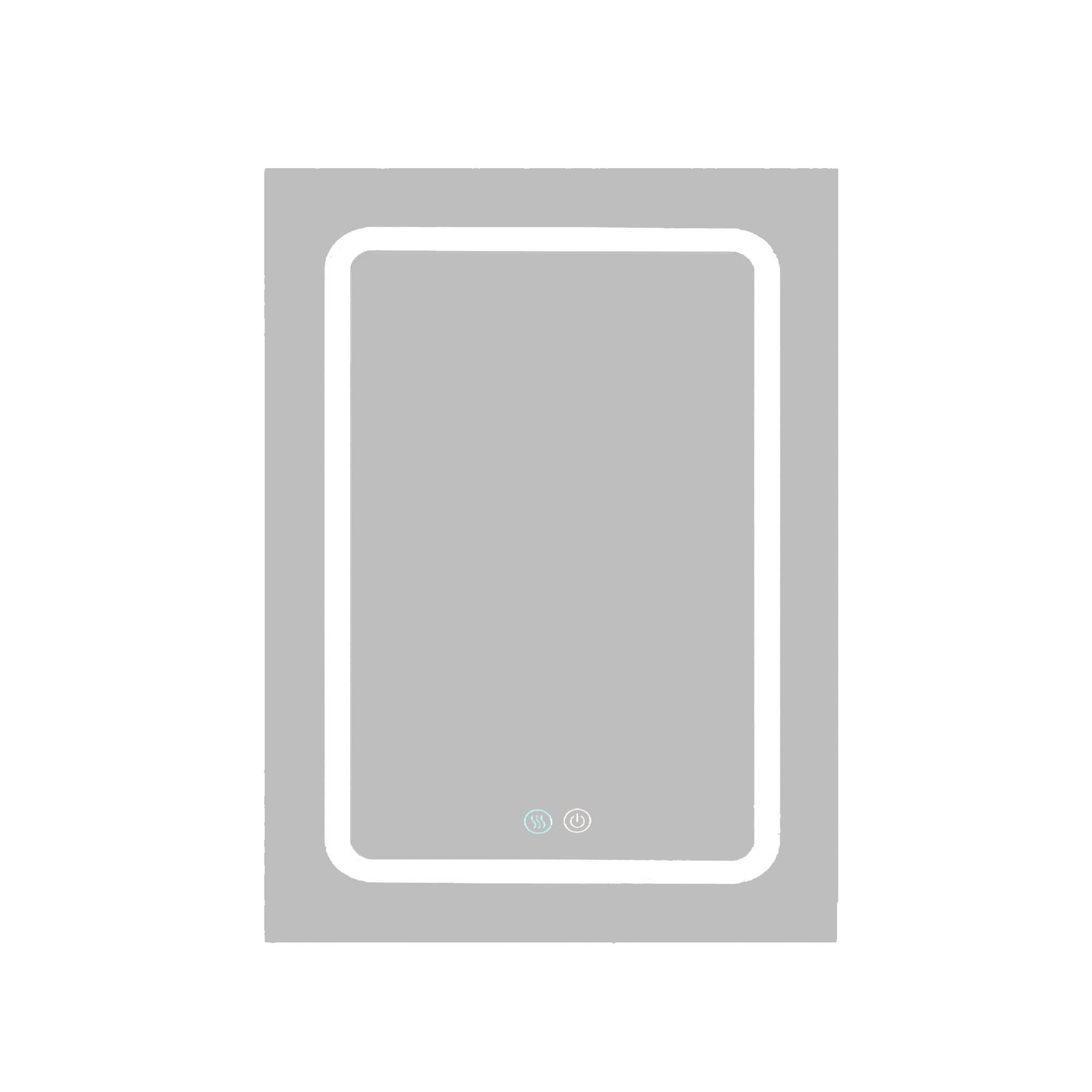 20 in. W x 30 in. H Rectangular Aluminum Framed Wall Mounted LED Bathroom Vanity Mirror