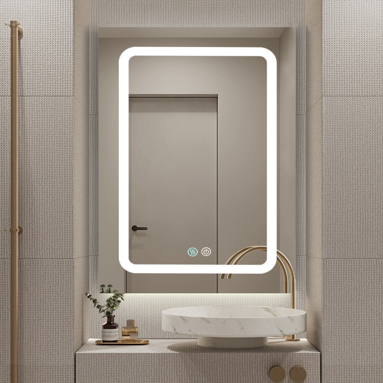 20 in. W x 30 in. H Rectangular Aluminum Framed Wall Mounted LED Bathroom Vanity Mirror