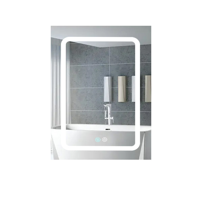 20 in. W x 30 in. H Rectangular Aluminum Framed Wall Mounted LED Bathroom Vanity Mirror