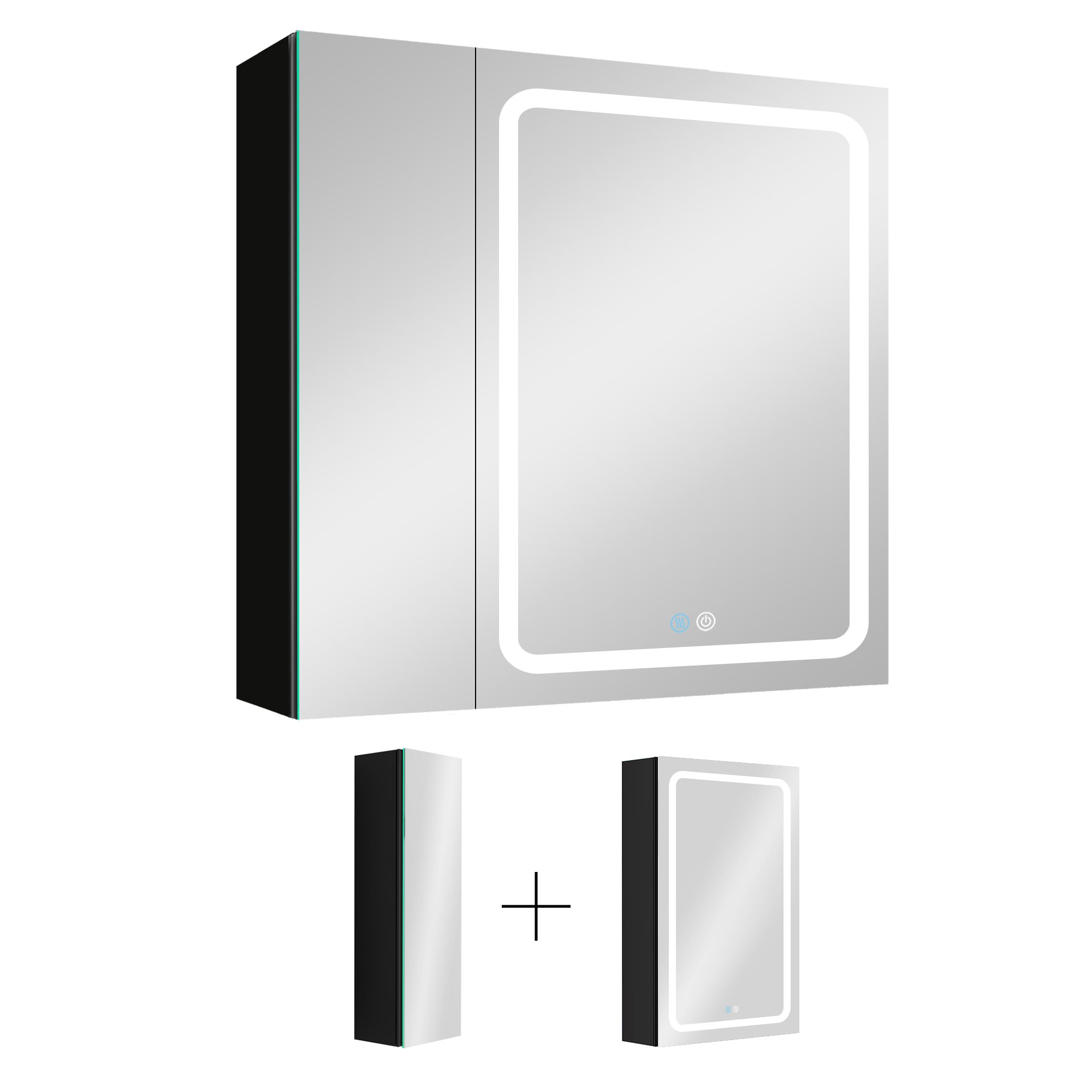 30 in. W x 30 in. H Surface Mount Bathroom Medicine Cabinet with Mirror and Shelves