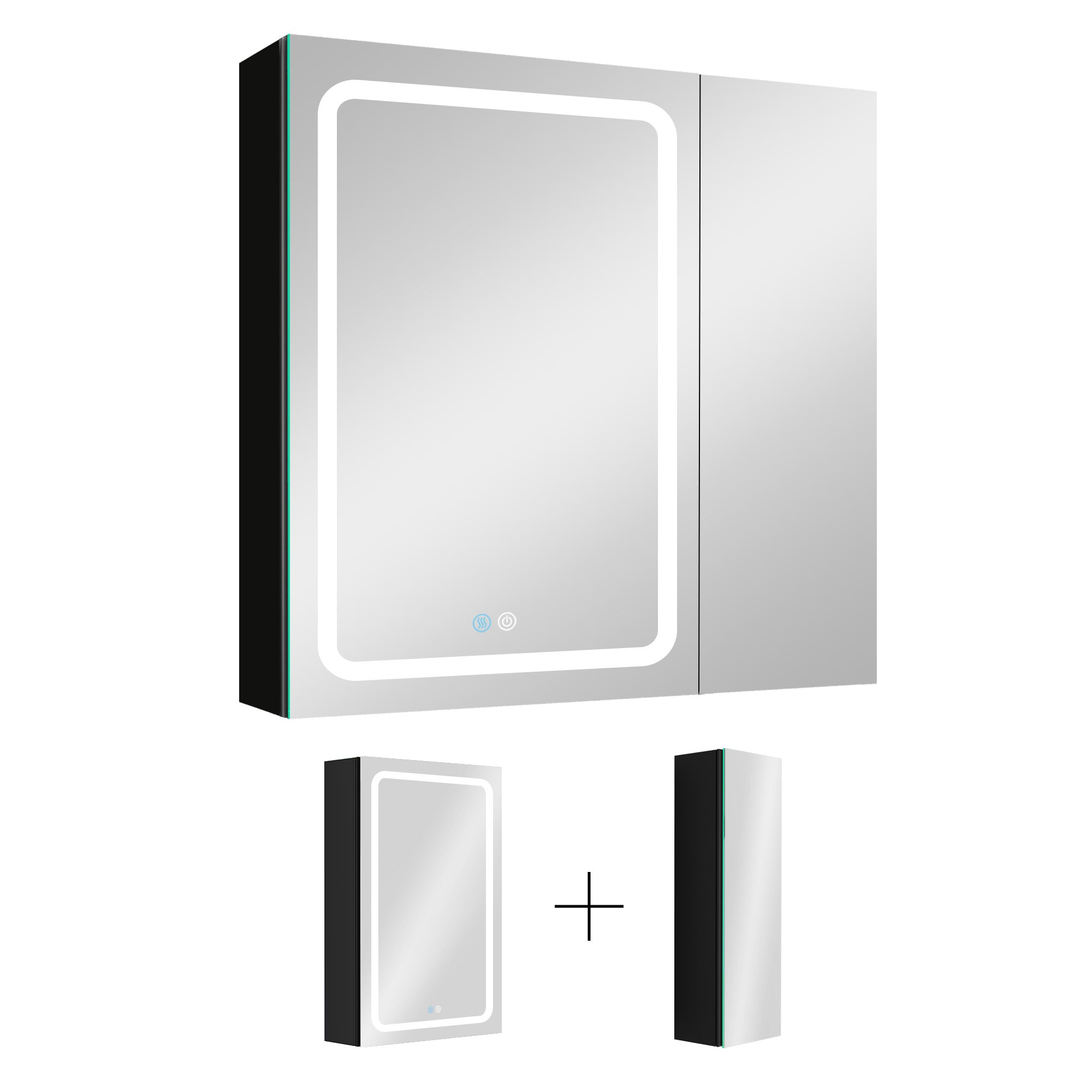 30 in. W x 30 in. H Surface Mount Bathroom Medicine Cabinet with Mirror and Shelves