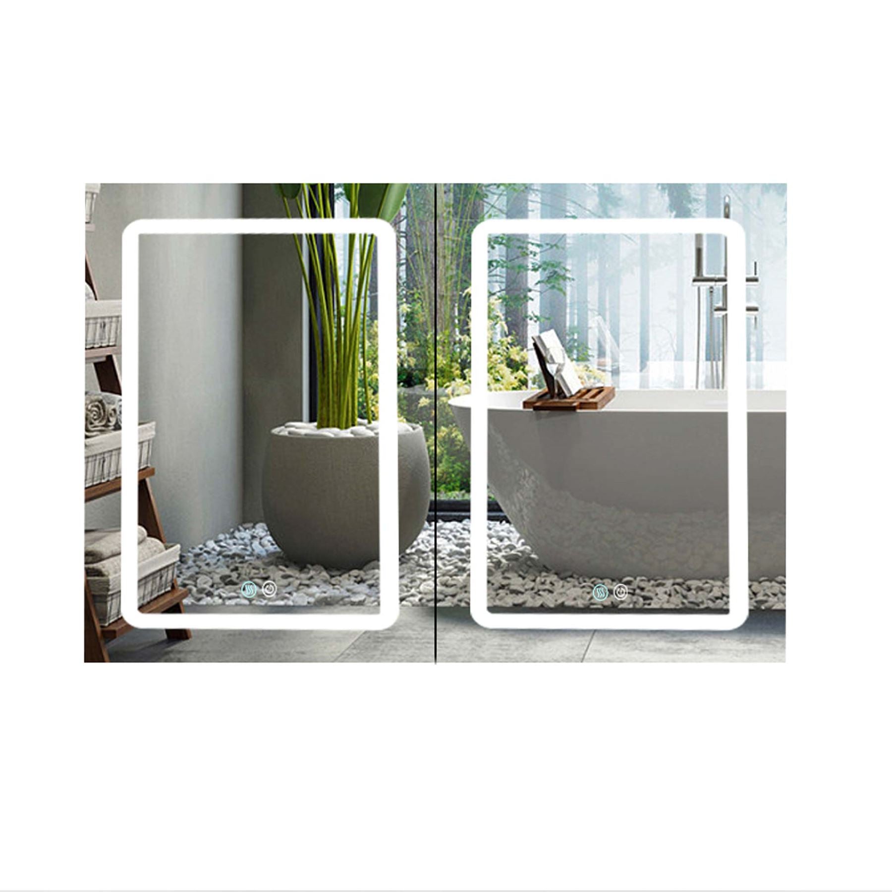 40 in. W x 30 in. H Surface Mount Bathroom Medicine Cabinet with Mirror and Shelves