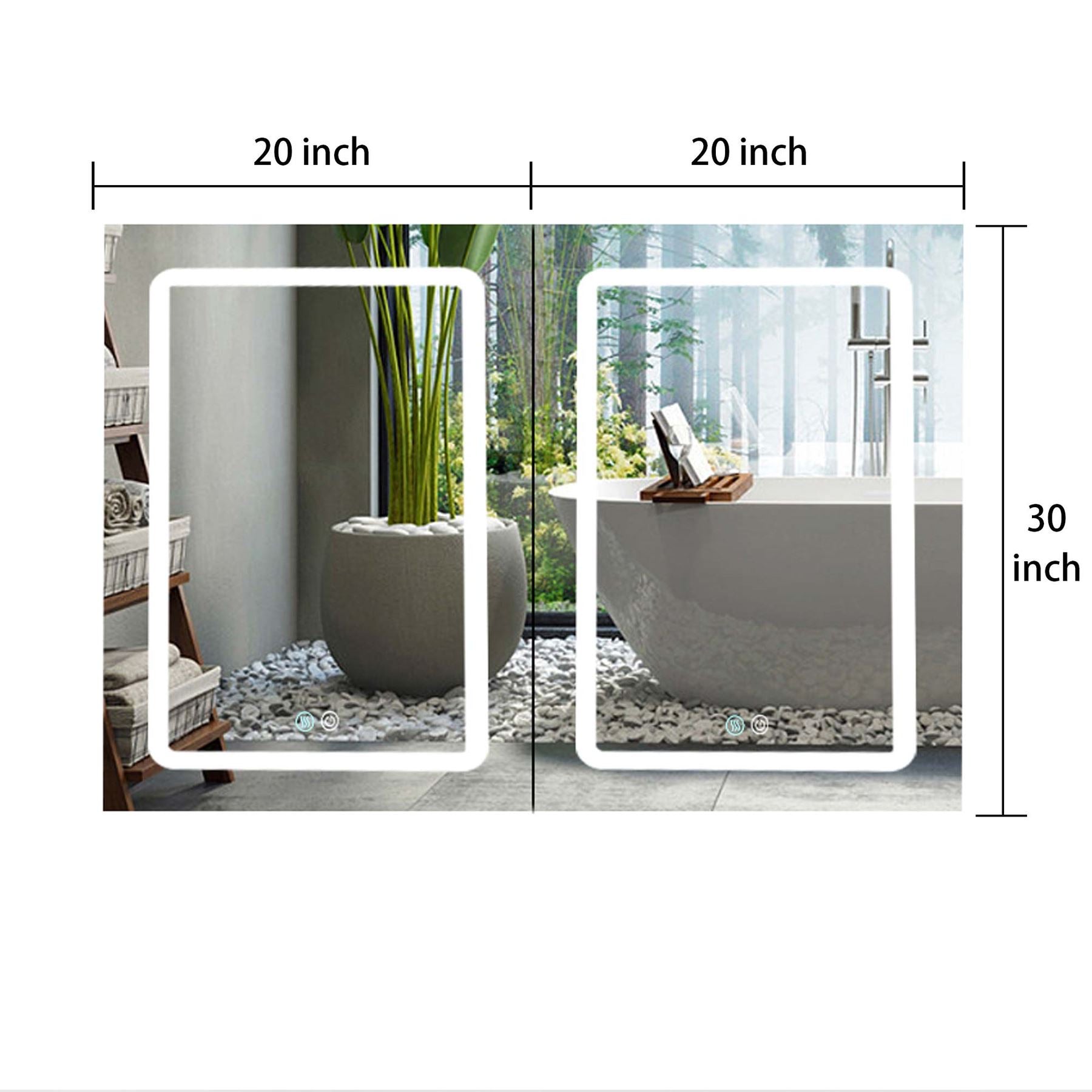 40 in. W x 30 in. H Surface Mount Bathroom Medicine Cabinet with Mirror and Shelves