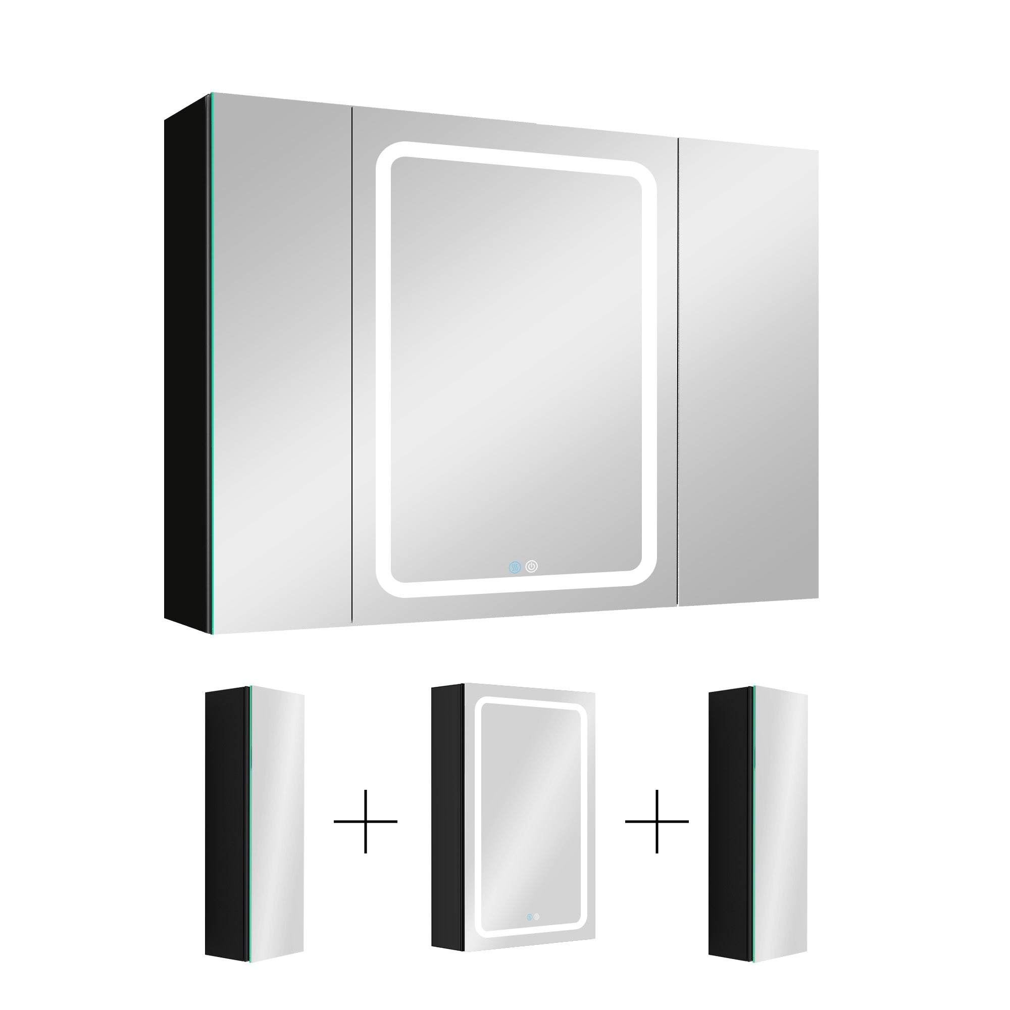 40 in. W x 30 in. H Surface Mount Bathroom Medicine Cabinet with Mirror and Shelves