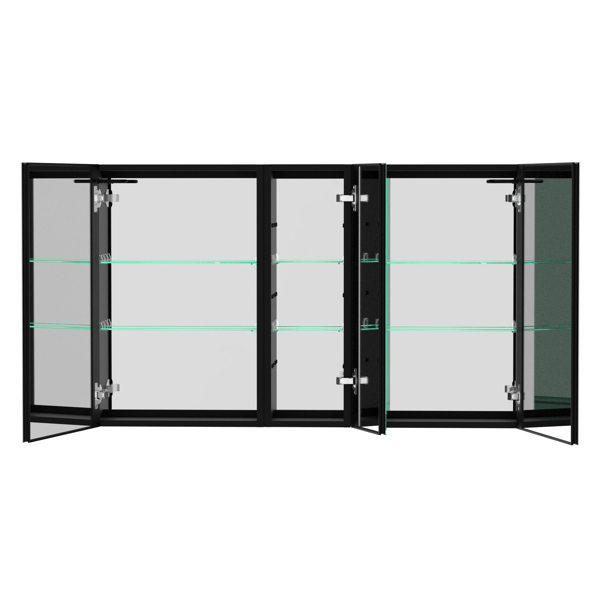 50 in. W x 30 in. H Surface Mount Bathroom Medicine Cabinet with Mirror and Shelves
