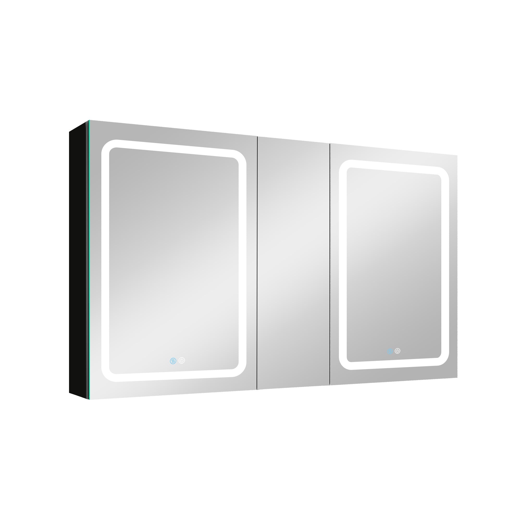 50 in. W x 30 in. H Surface Mount Bathroom Medicine Cabinet with Mirror and Shelves