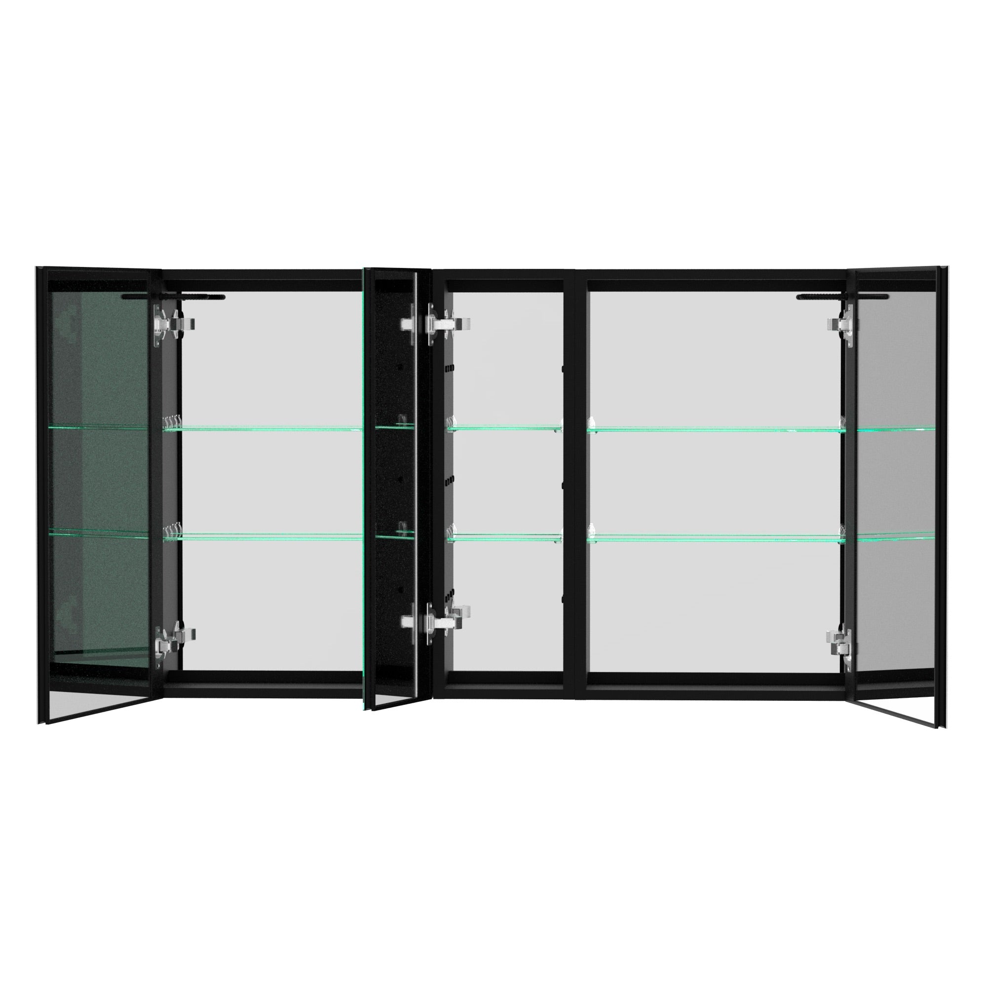 50 in. W x 30 in. H Surface Mount Bathroom Medicine Cabinet with Mirror and Shelves