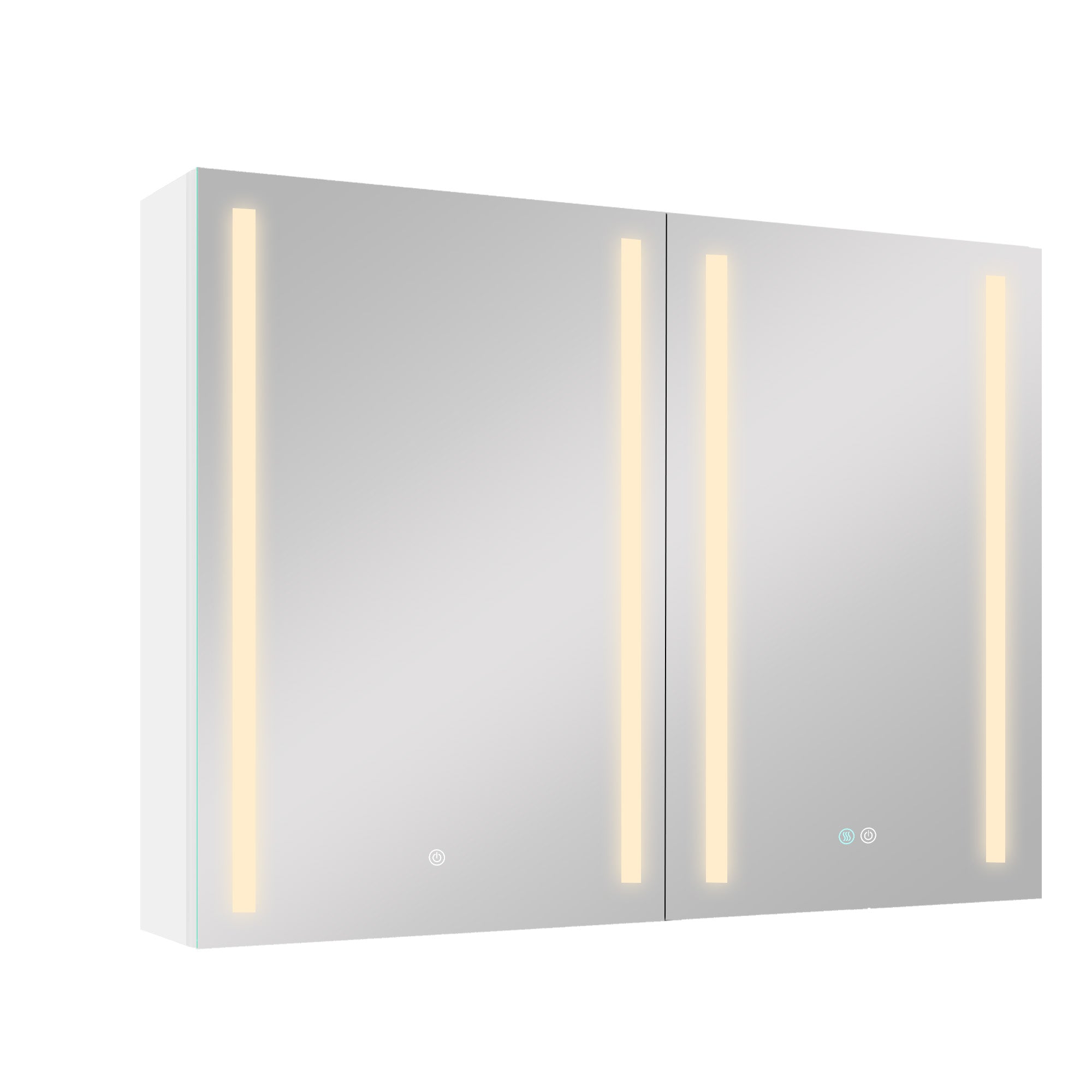 40 in. W x 30 in. H Surface Mount Bathroom Medicine Cabinet with Mirror and Shelves