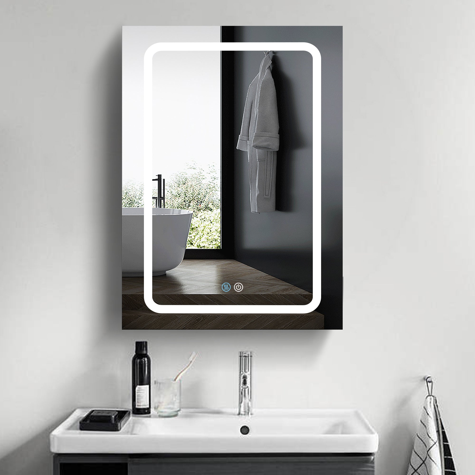 20 in. W x 30 in. H Surface Mount Bathroom Medicine Cabinet with Mirror and Shelves