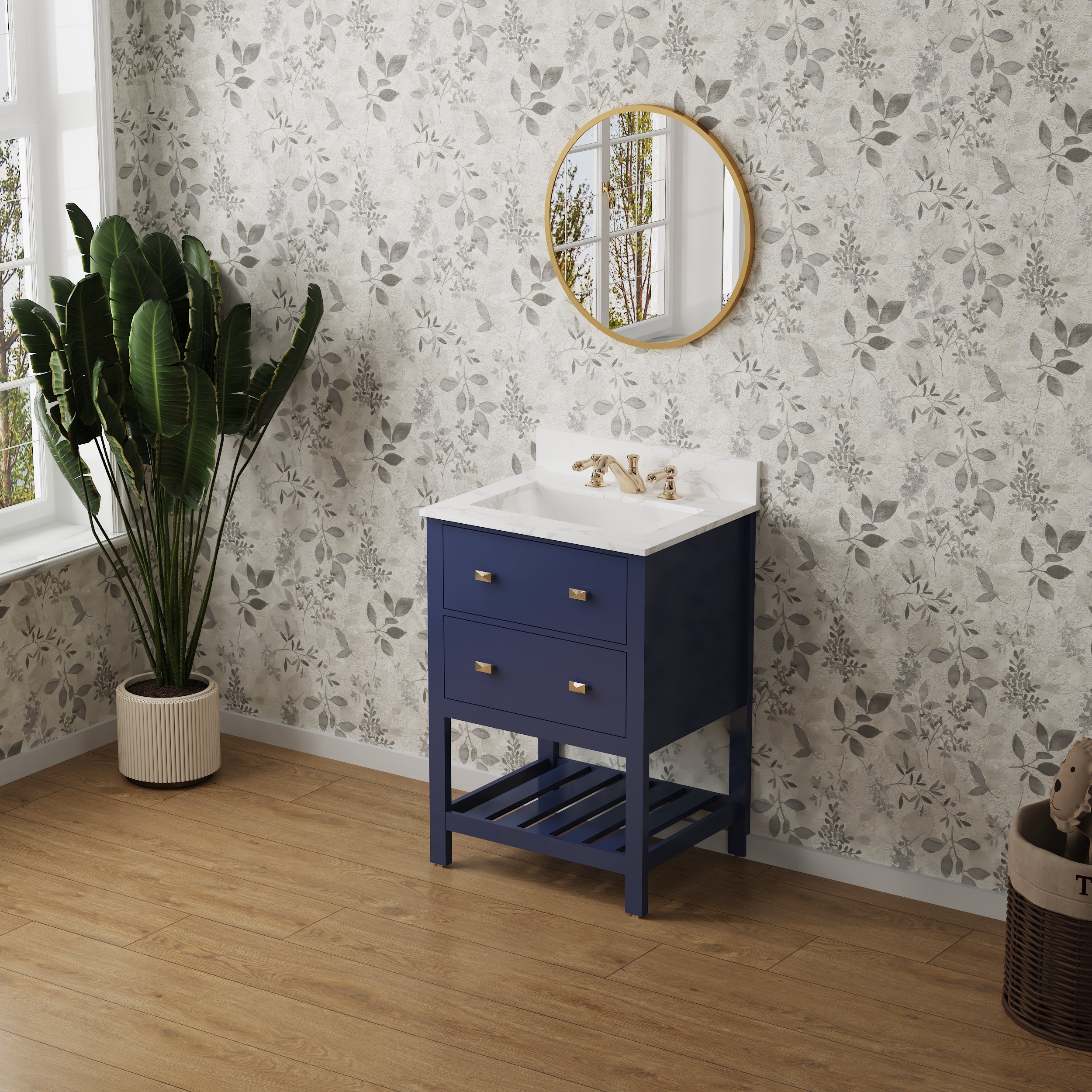 24/30 Inch Plywood Freestanding Bathroom Vanity with Sink